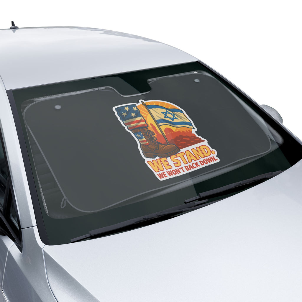 We Stand Car Sun Shades - American Zionist