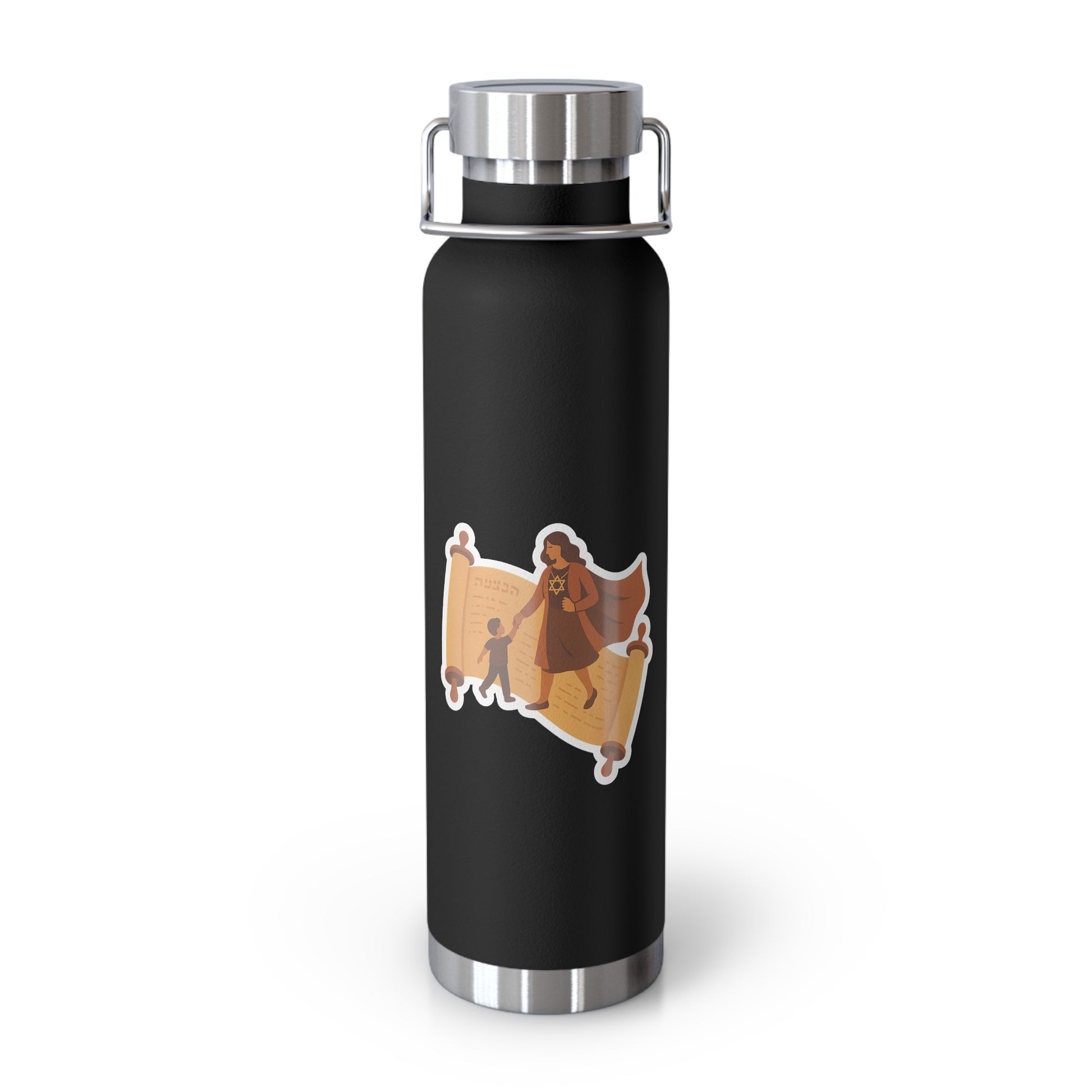 Mom Scroll Copper Vacuum Insulated Bottle, 22oz - American Zionist