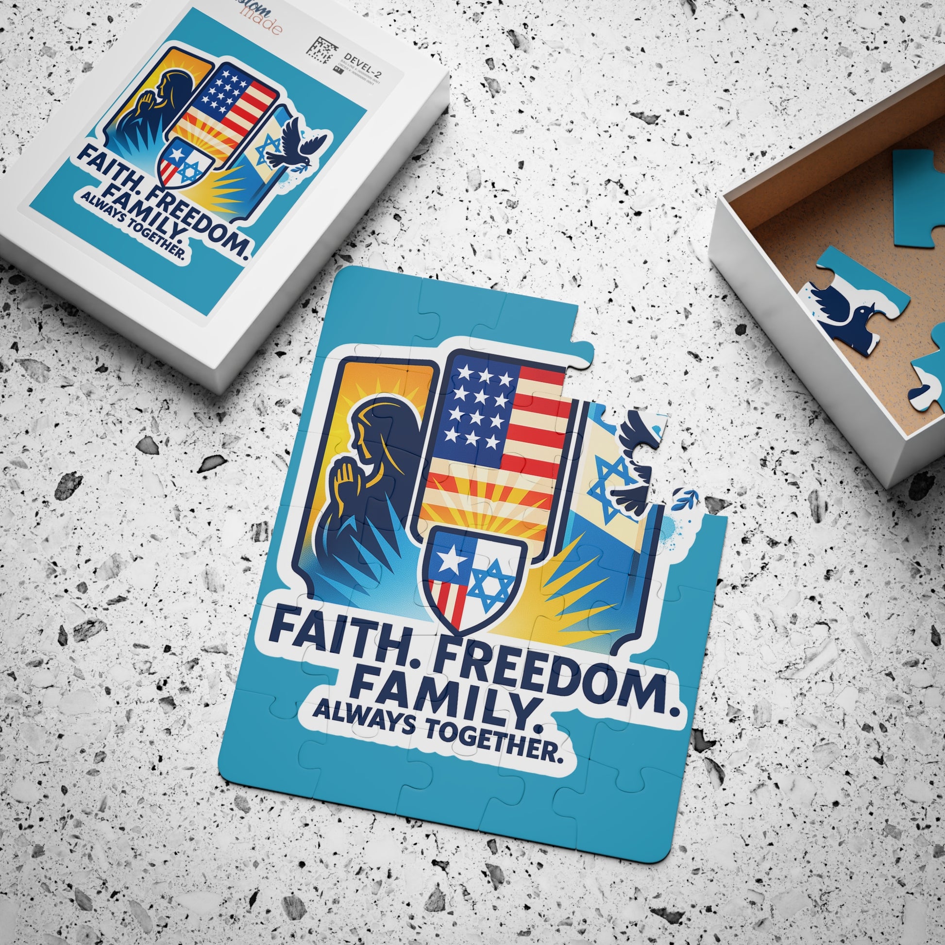 Faith Freedom Family Kids' Puzzle, 30 - Piece - American Zionist