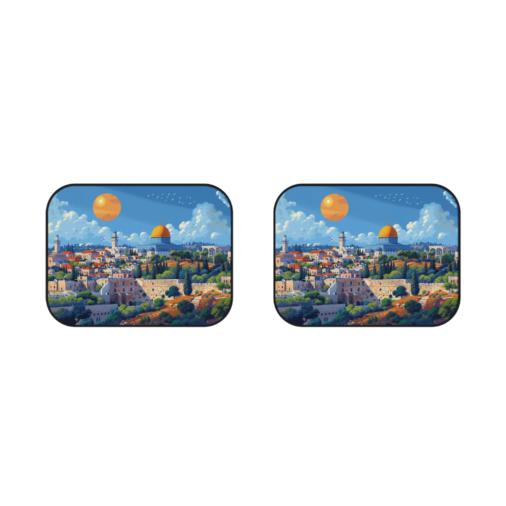 Jerusalem City Skyline Car Mats (2x Rear) - American Zionist