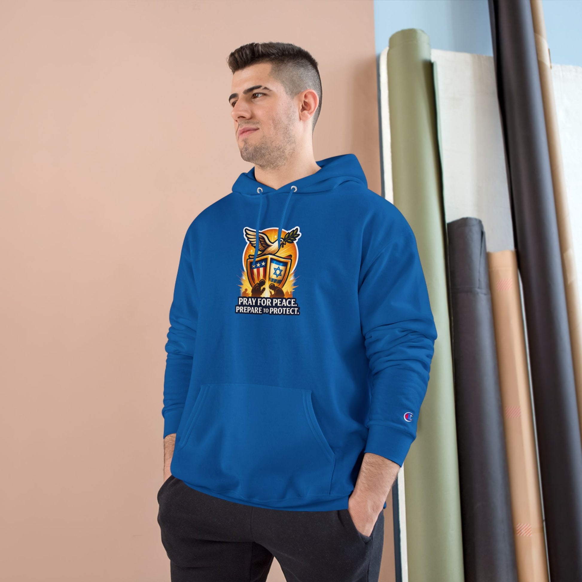 Pray For Peace Champion Hoodie - American Zionist