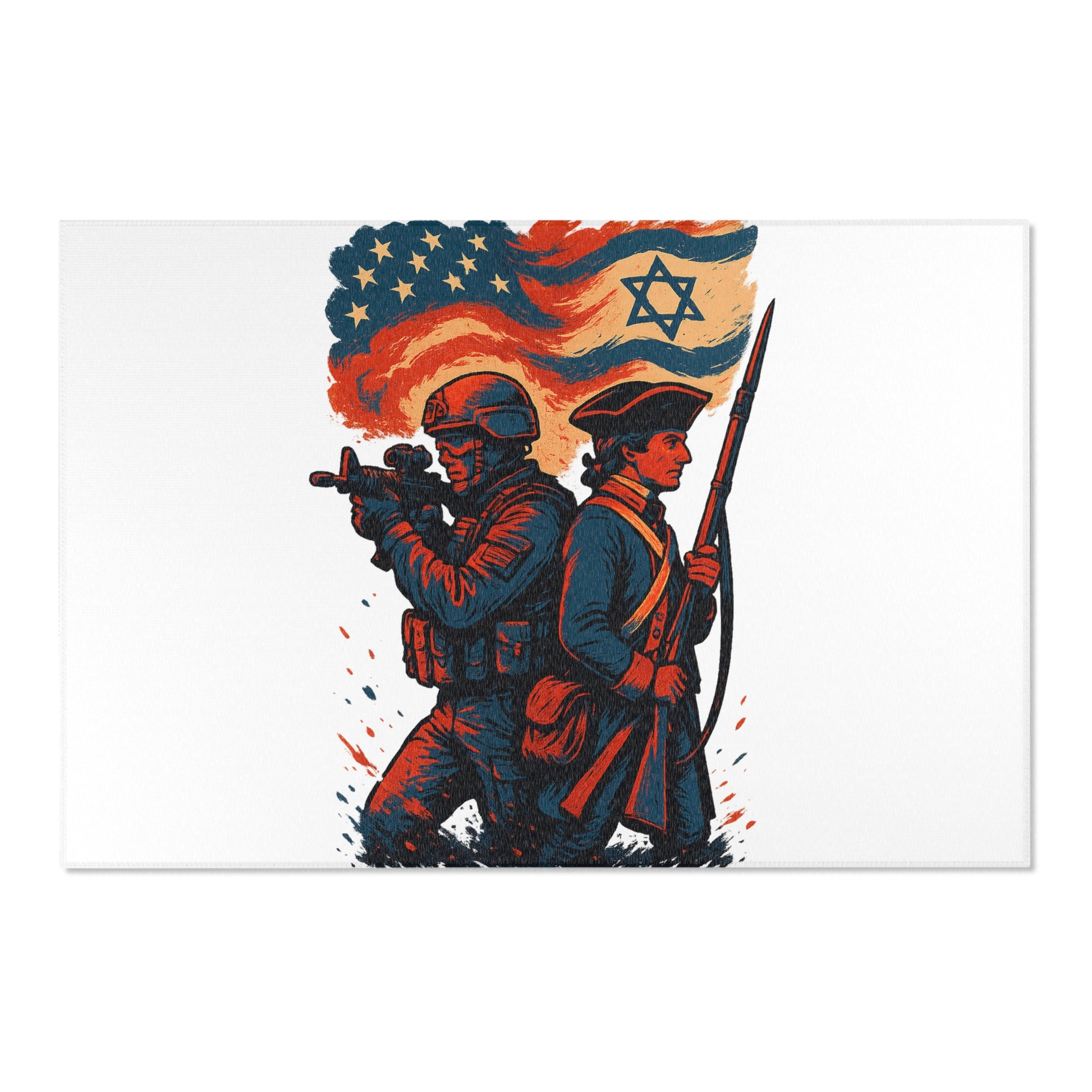 Defenders Across Generations Area Rugs - American Zionist