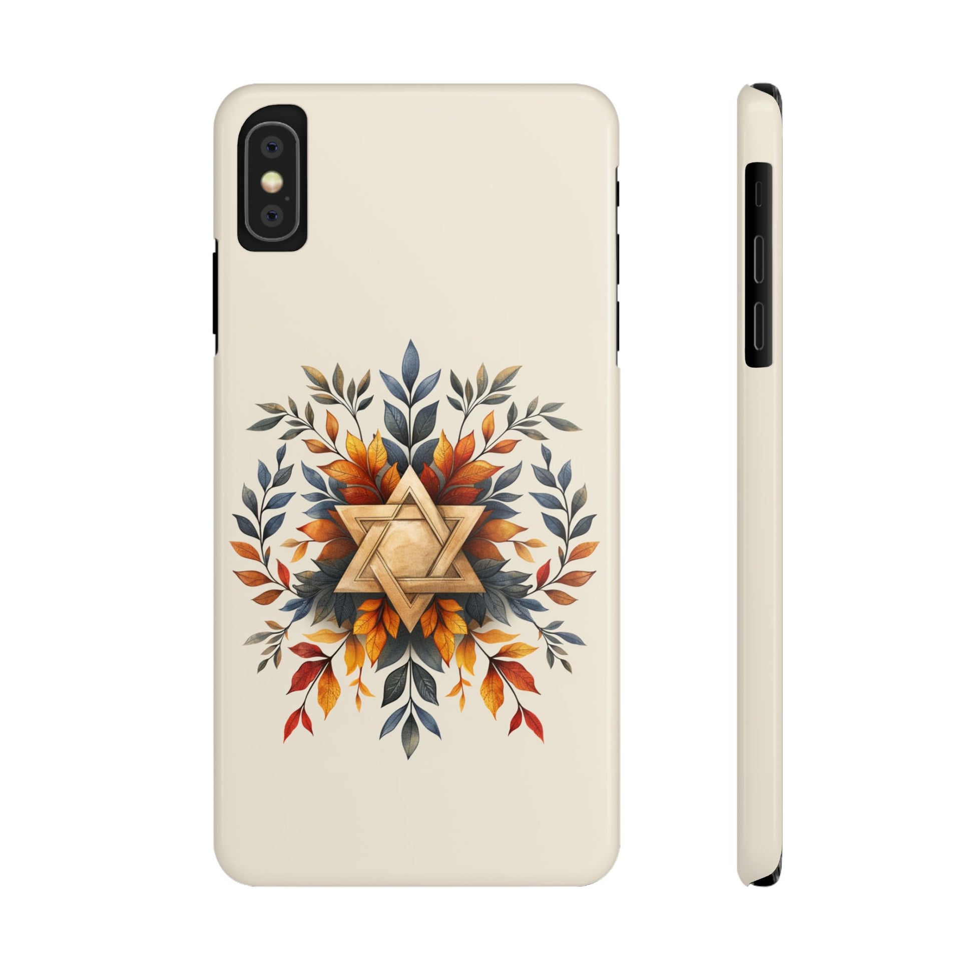 Star of David Wreath Slim Phone Cases - American Zionist