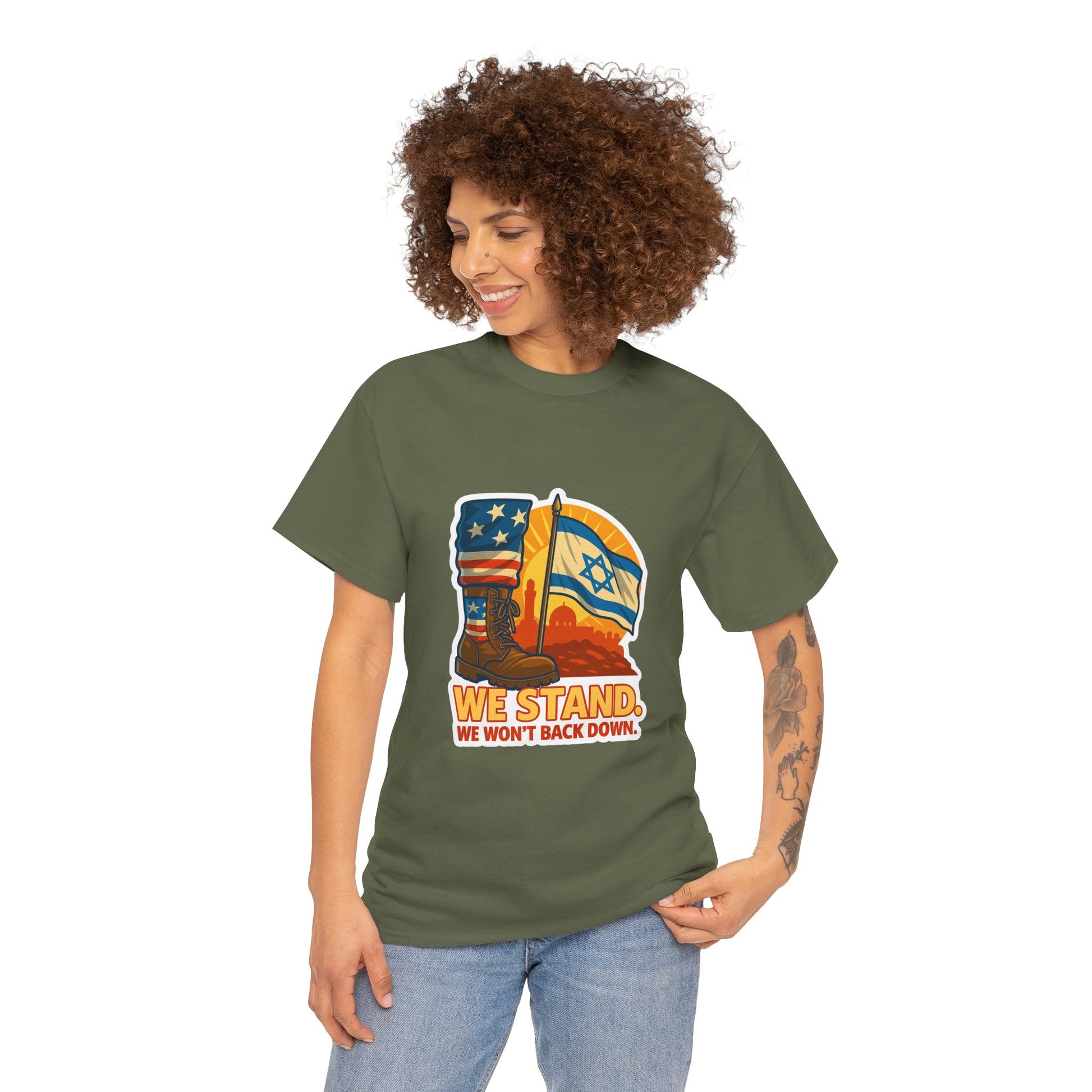 We Stand Unisex Heavy Cotton Tee - American Zionist