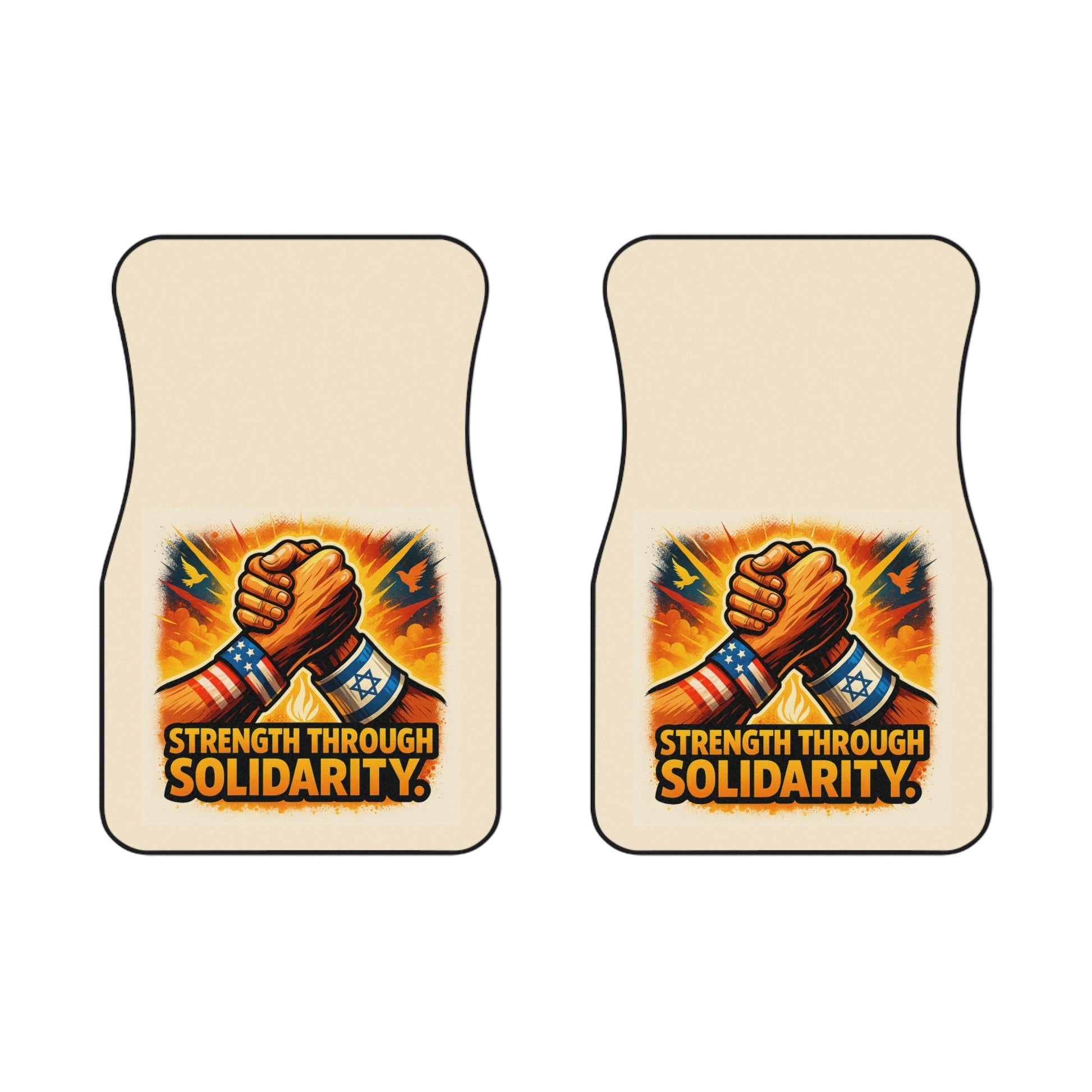 Strength Through Solidarity Car Mats (2x Front) - American Zionist