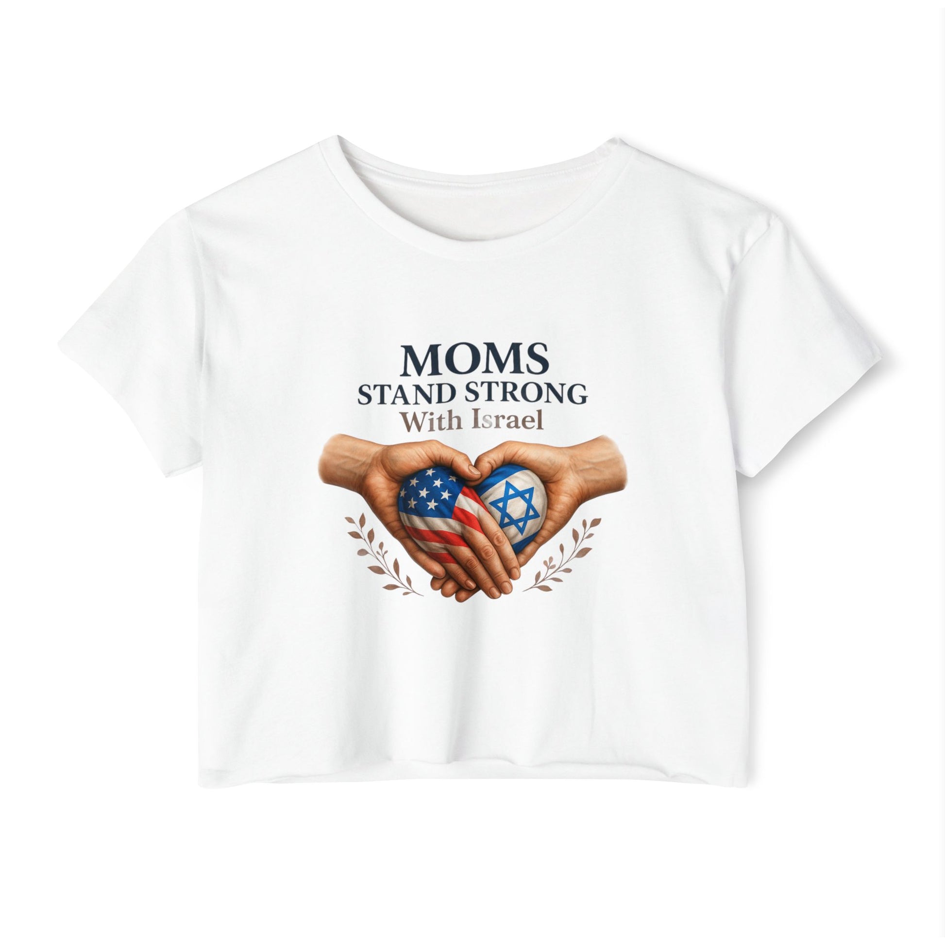 Mom Stand Strong Women's Festival Crop Top - American Zionist