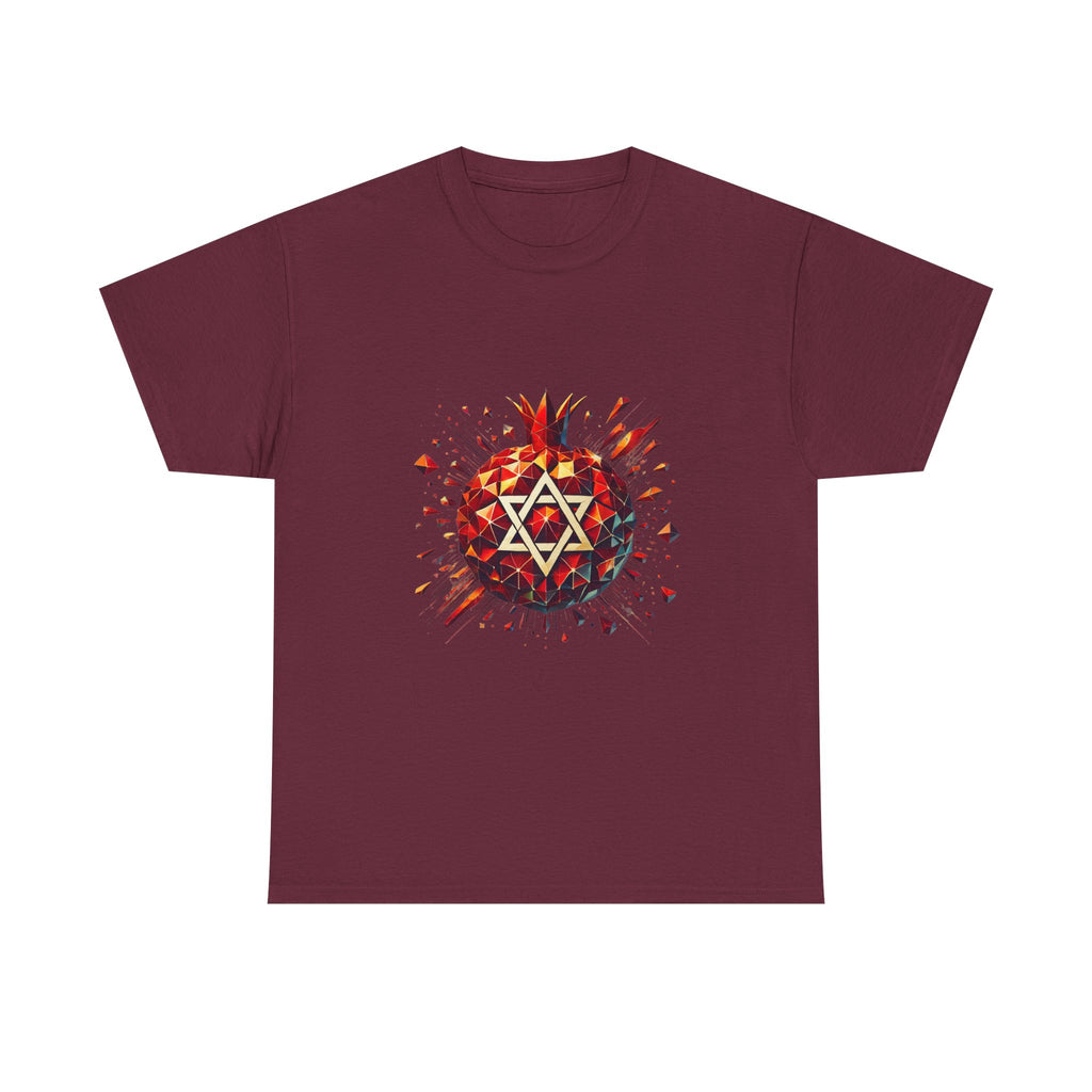 Pomegranate Star of David Unisex Heavy Cotton Tee - American Zionist