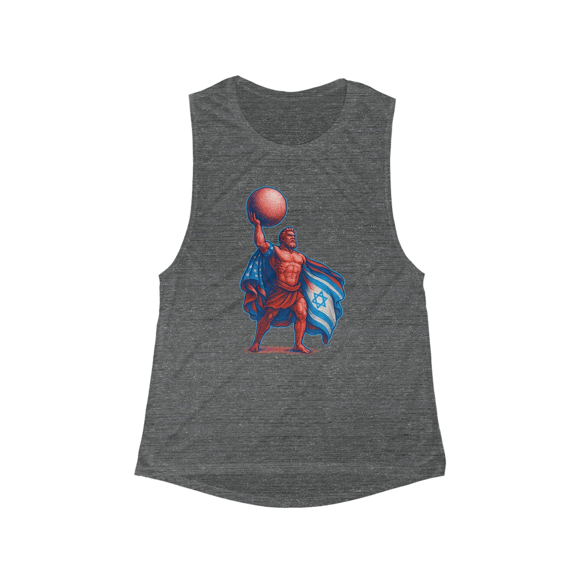 Patriot Hercules Women's Flowy Scoop Muscle Tank - American Zionist