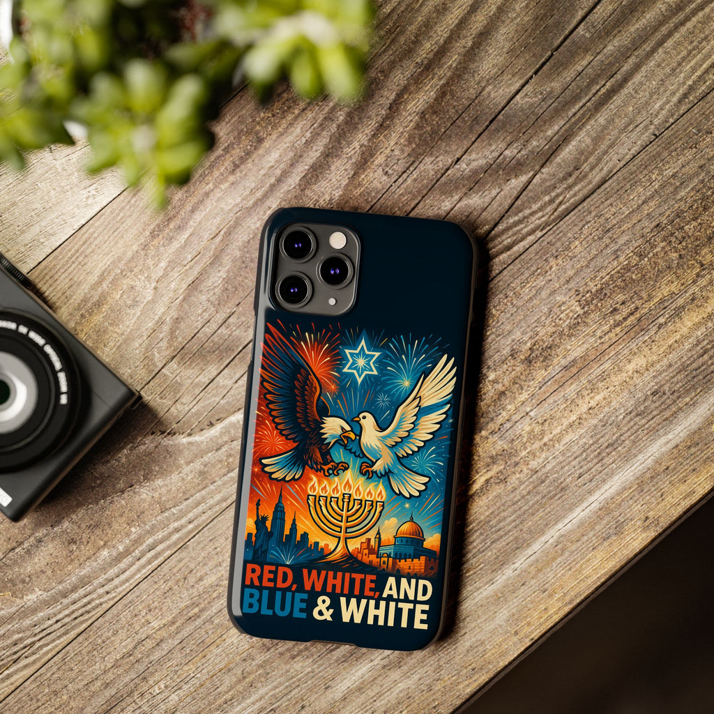 Red White and Blue Slim Phone Cases - American Zionist
