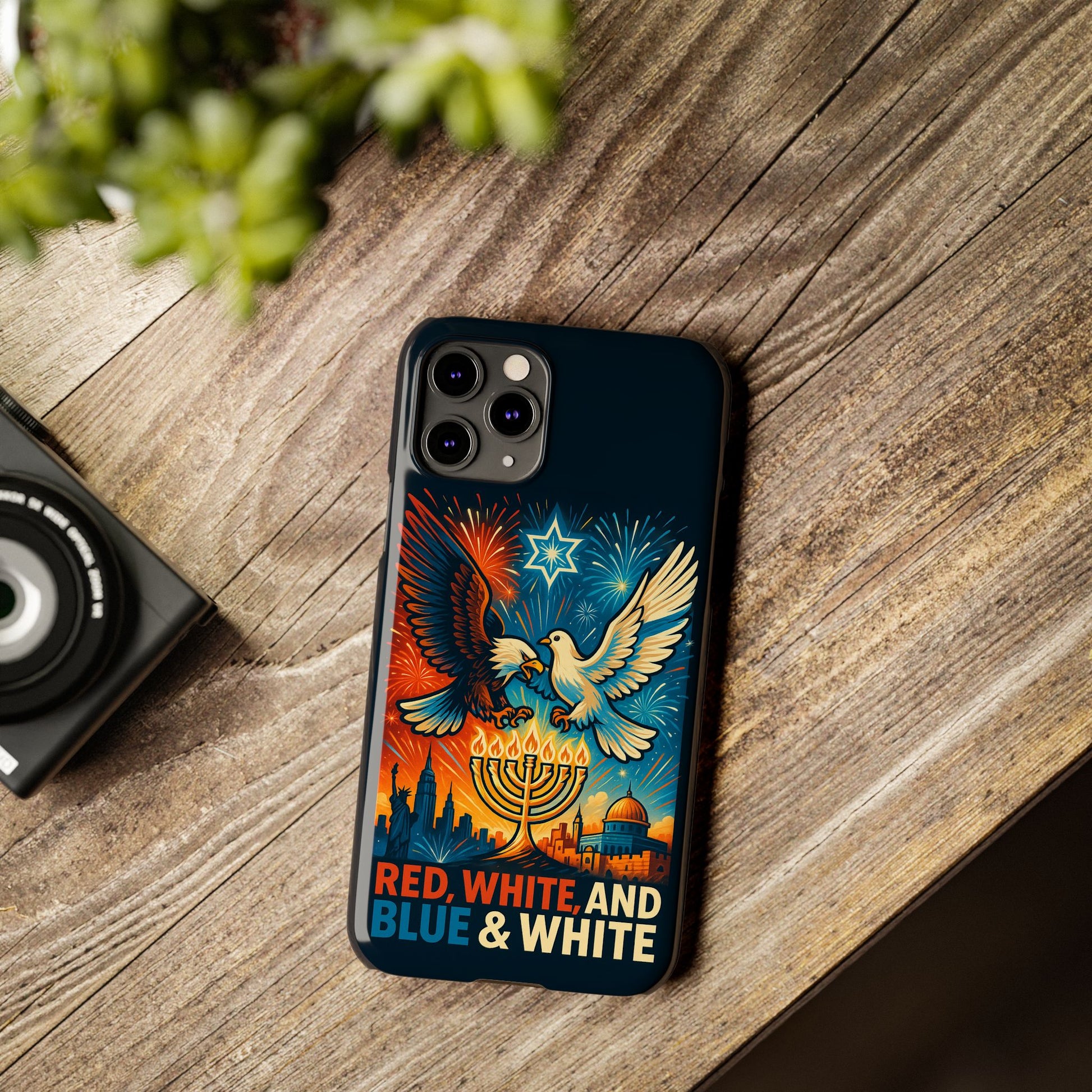 Red White and Blue Slim Phone Cases - American Zionist