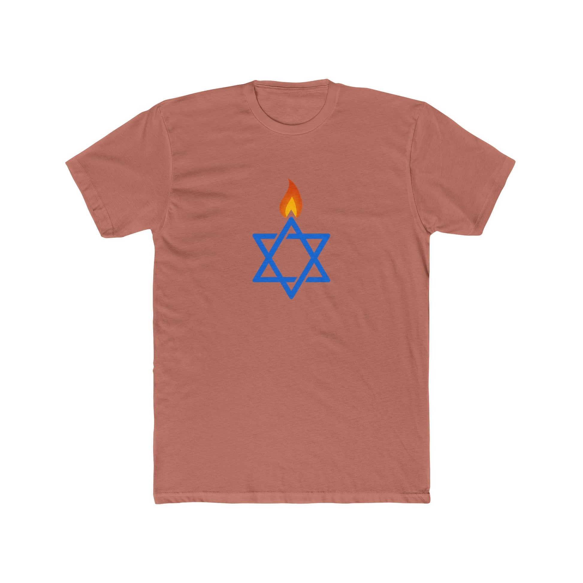 Fire Stars Of David Unisex Cotton Crew Tee - American Zionist