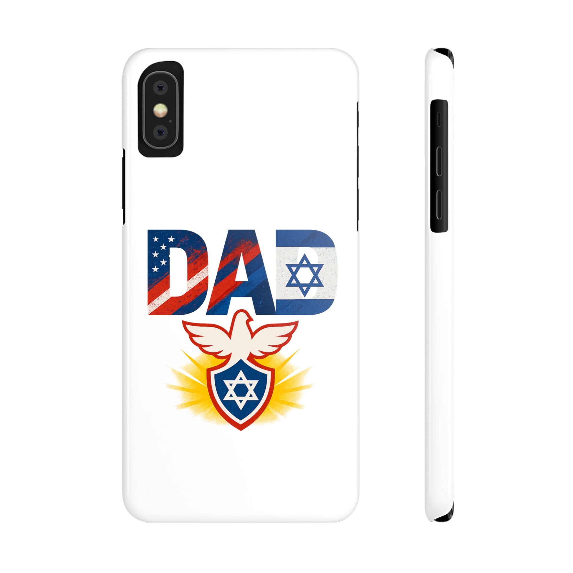 Patriotic Dad Slim Phone Cases - American Zionist