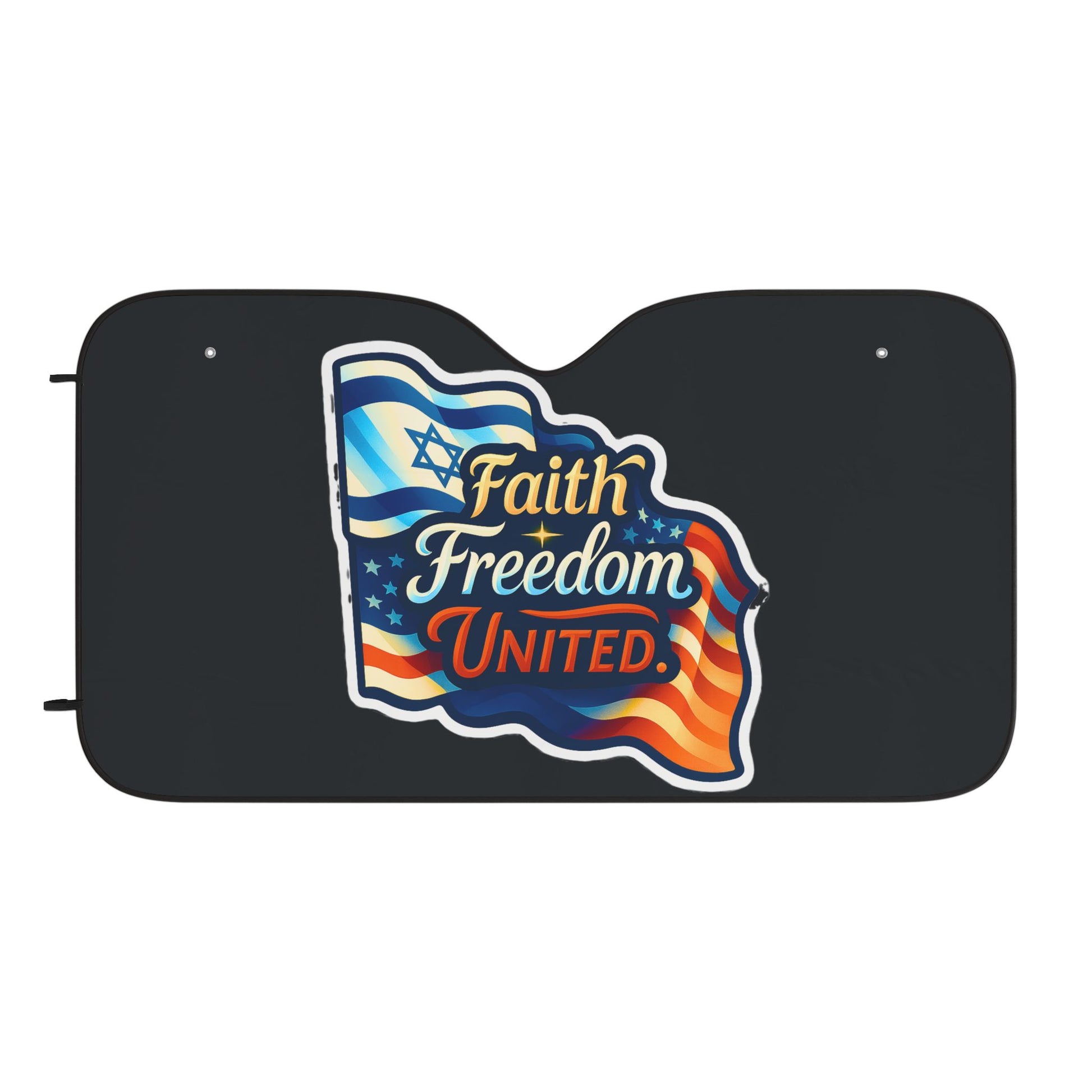Faith Freedom United Car Sun Shades - American Zionist