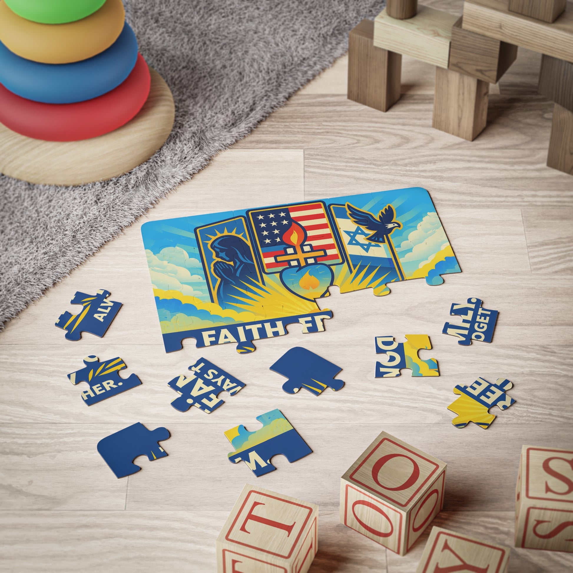 Guided By Faith's Flame Kids' Puzzle, 30 - Piece - American Zionist