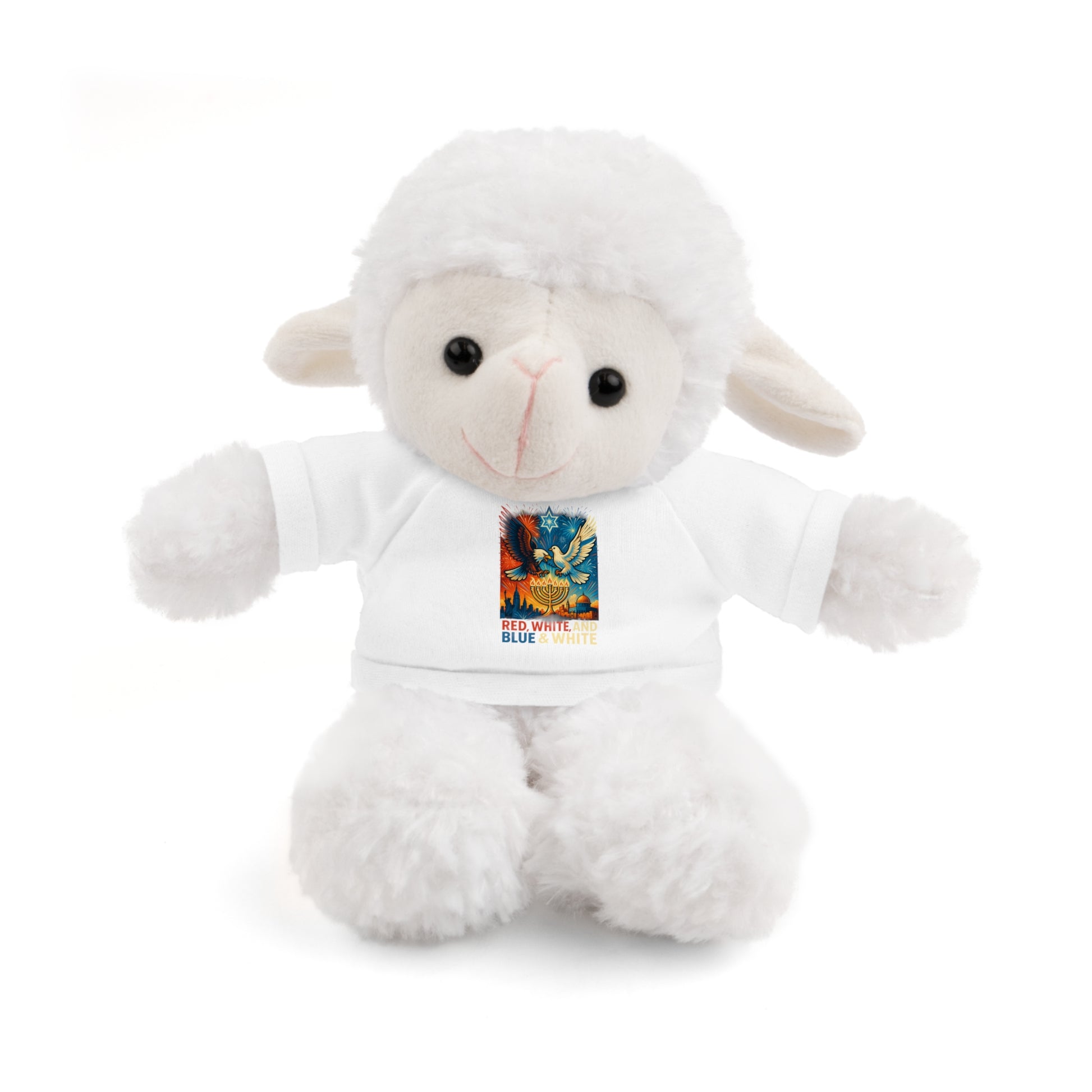 Red White and Blue Stuffed Animals with Tee - American Zionist