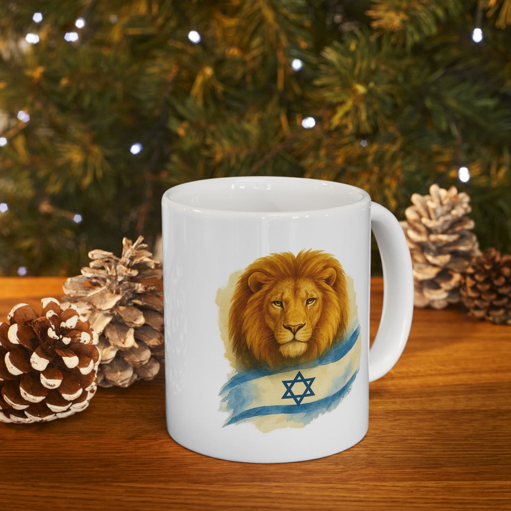 Lion Of Israel Ceramic Mug, (11oz, 15oz) - American Zionist