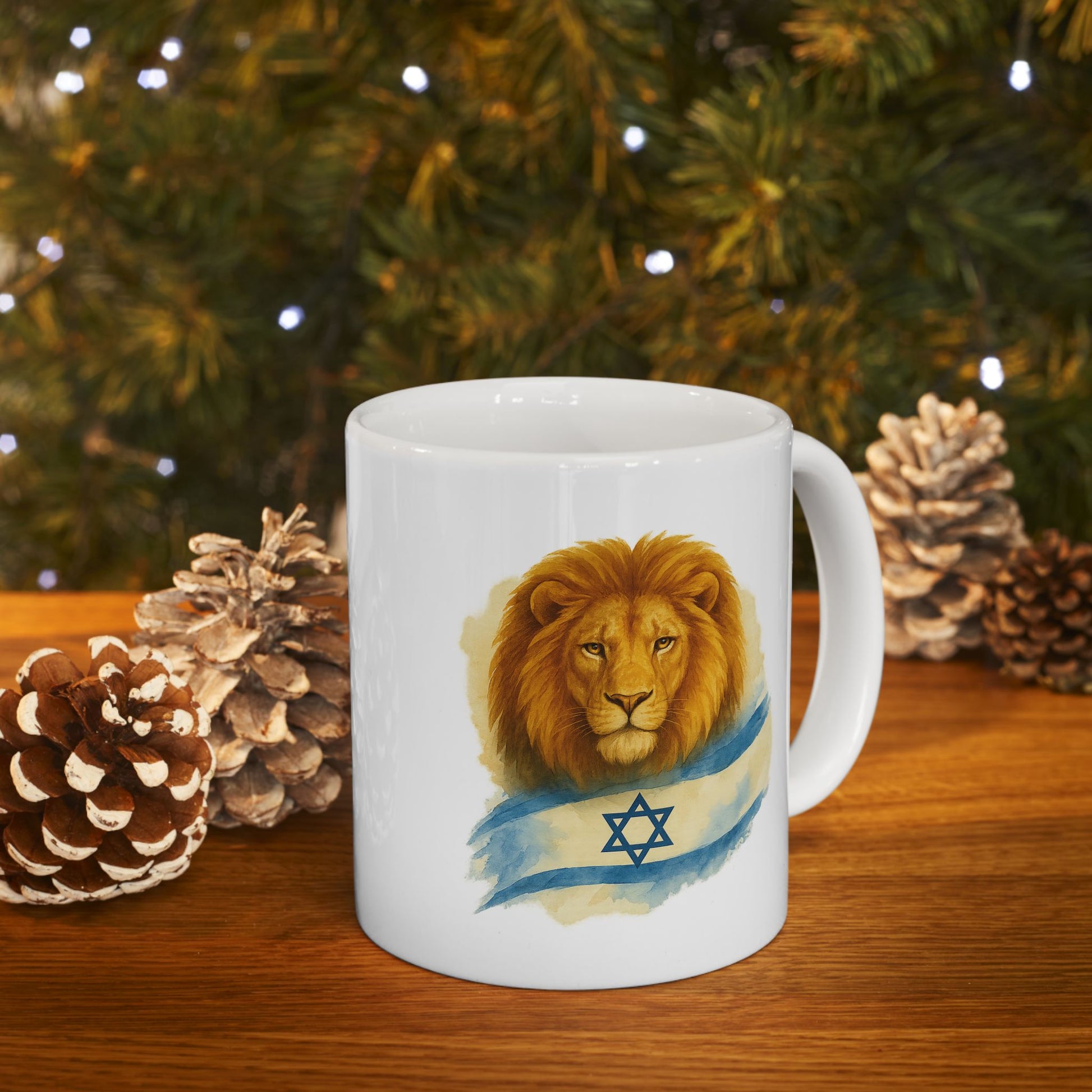 Lion Of Israel Ceramic Mug, (11oz, 15oz) - American Zionist
