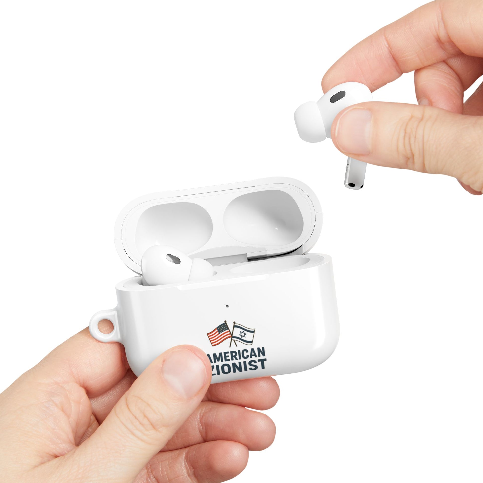 American Zionist: Two Flags AirPod Case - American Zionist