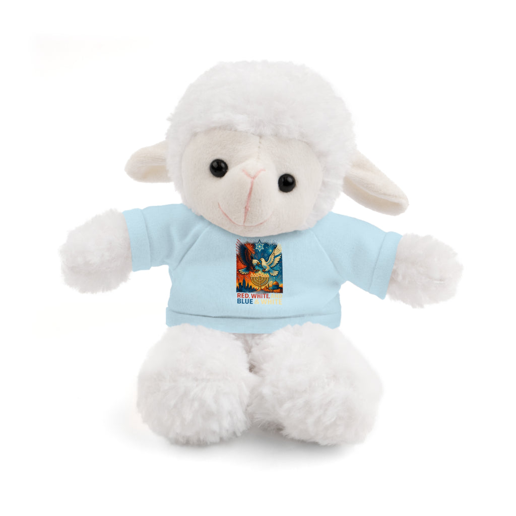 Red White and Blue Stuffed Animals with Tee - American Zionist