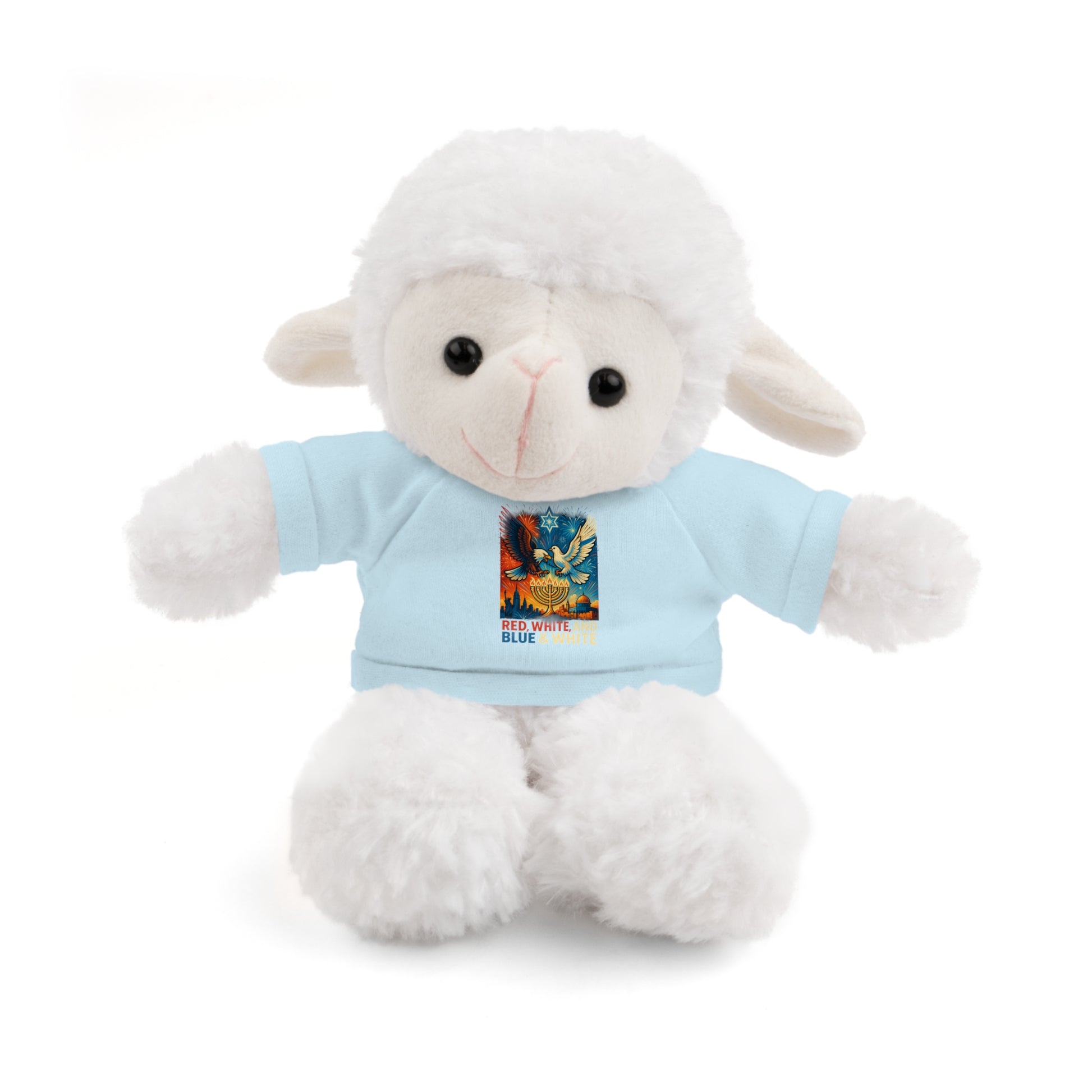 Red White and Blue Stuffed Animals with Tee - American Zionist
