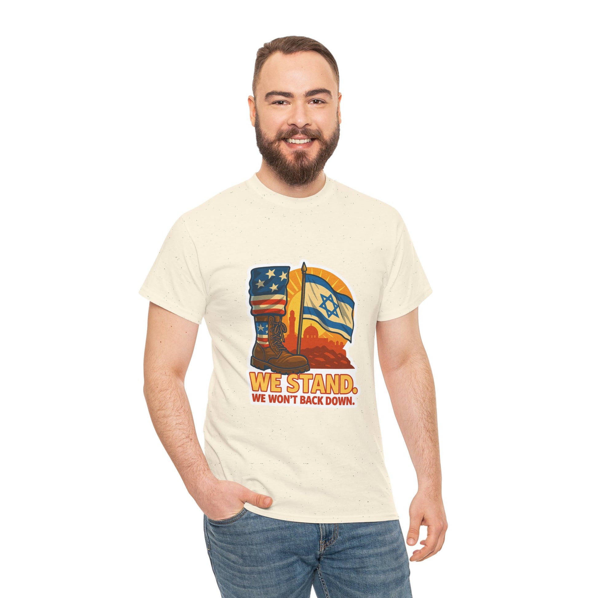 We Stand Unisex Heavy Cotton Tee - American Zionist