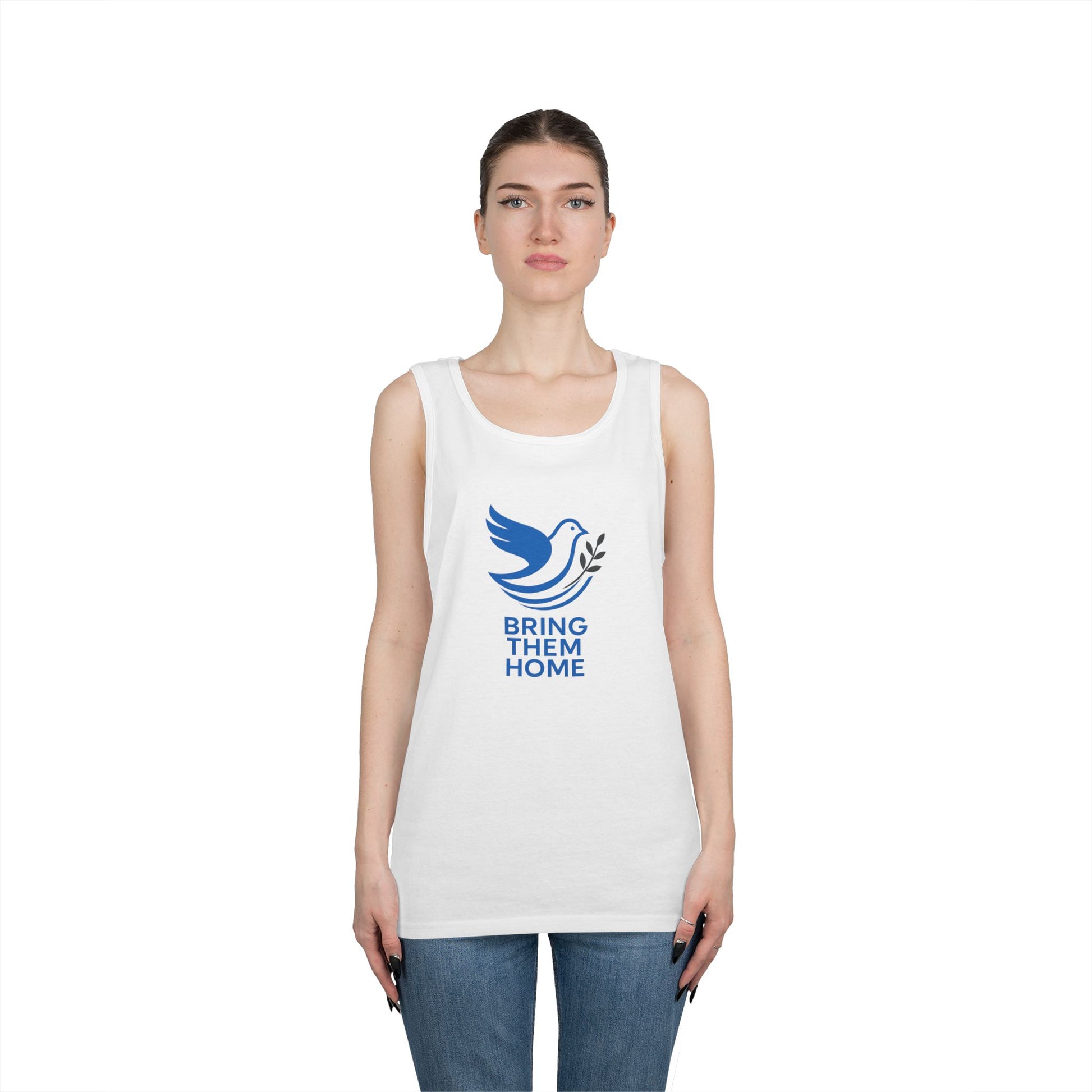 Dove Bring Them Home Unisex Heavy Cotton Tank Top - American Zionist