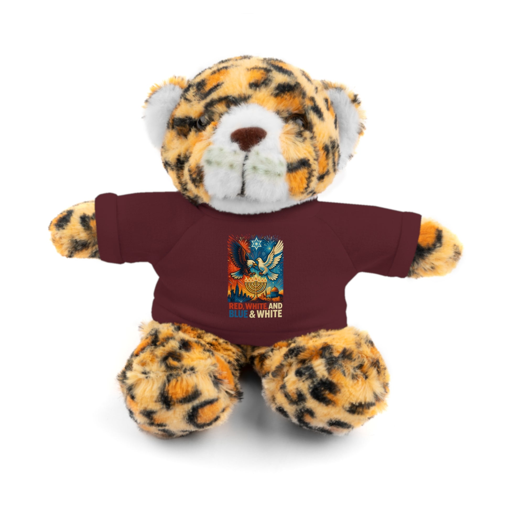 Red White and Blue Stuffed Animals with Tee - American Zionist