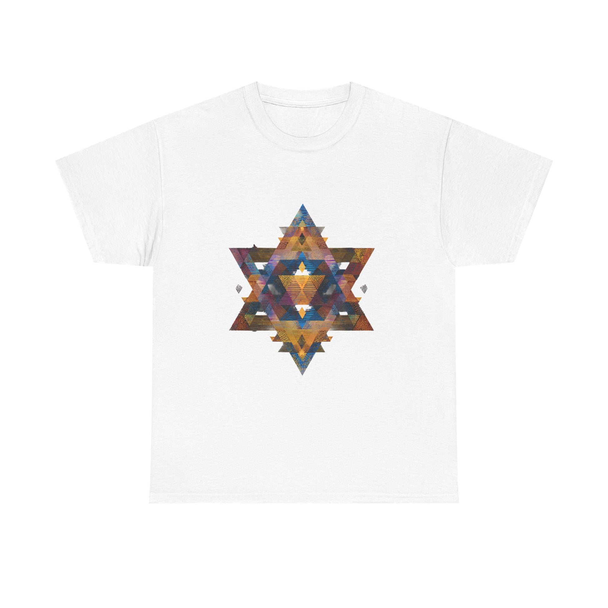 Star of David Geometric Unisex Heavy Cotton Tee - American Zionist