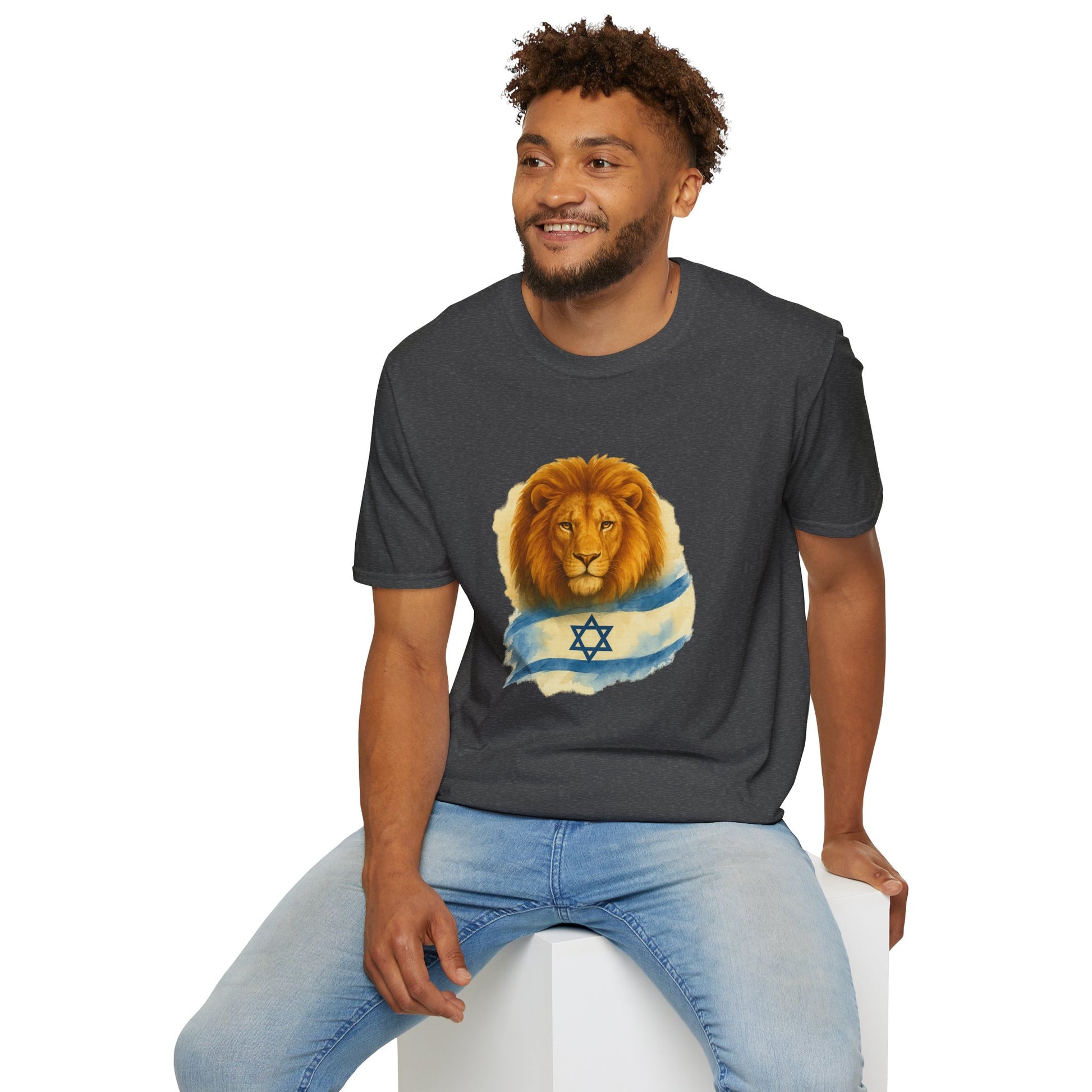 Lion Of Israel Unisex Softstyle T-Shirt - American Zionist