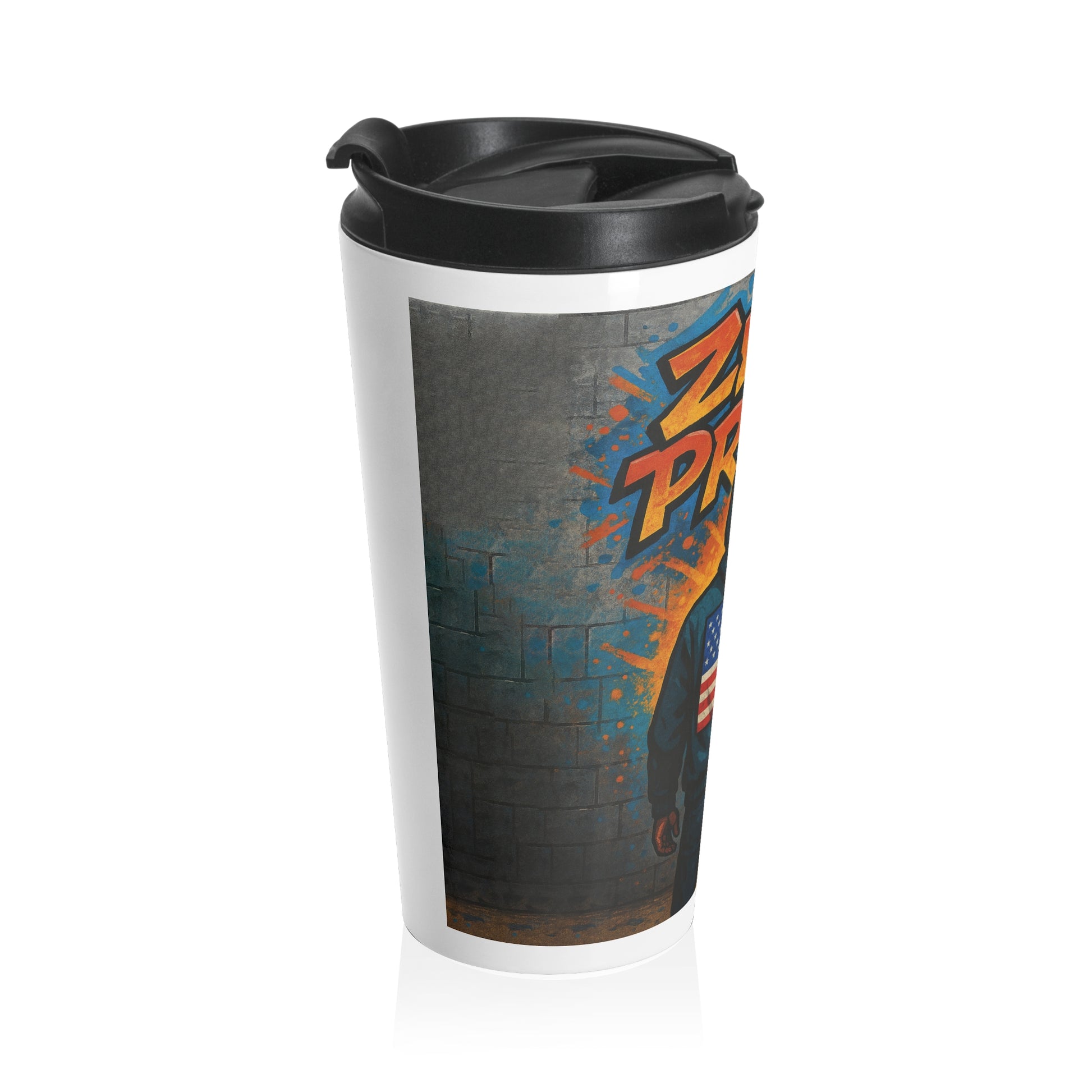 Zion Proud Stainless Steel Travel Mug - American Zionist