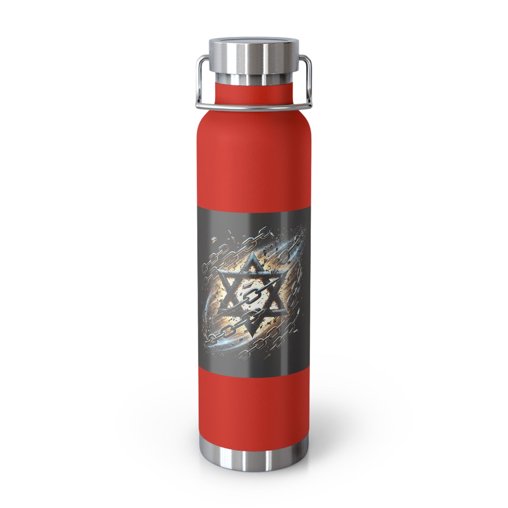 Galaxy Star of David Copper Vacuum Insulated Bottle, 22oz - American Zionist