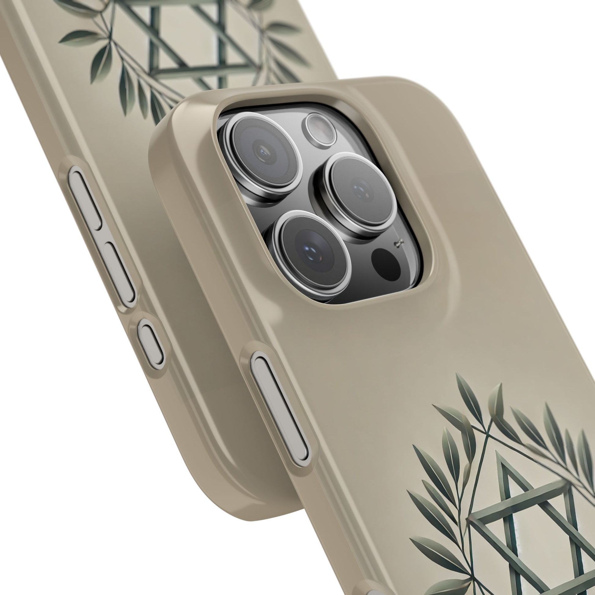 Olive and Star of David Slim Phone Cases - American Zionist