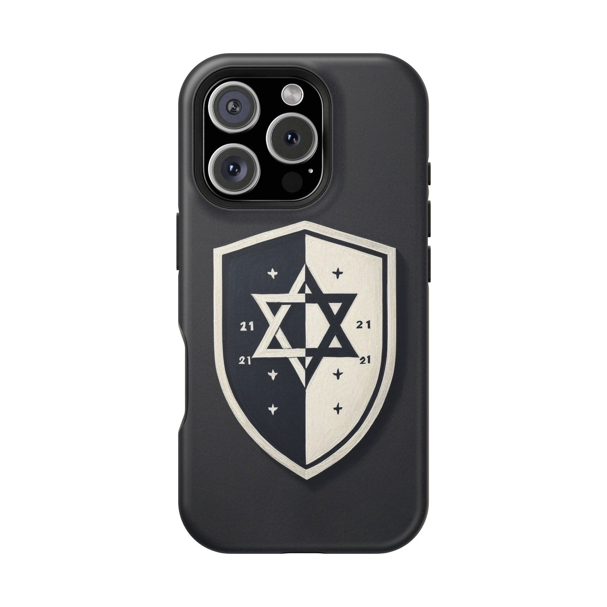 Black and White Shield Magnetic Tough Cases - American Zionist