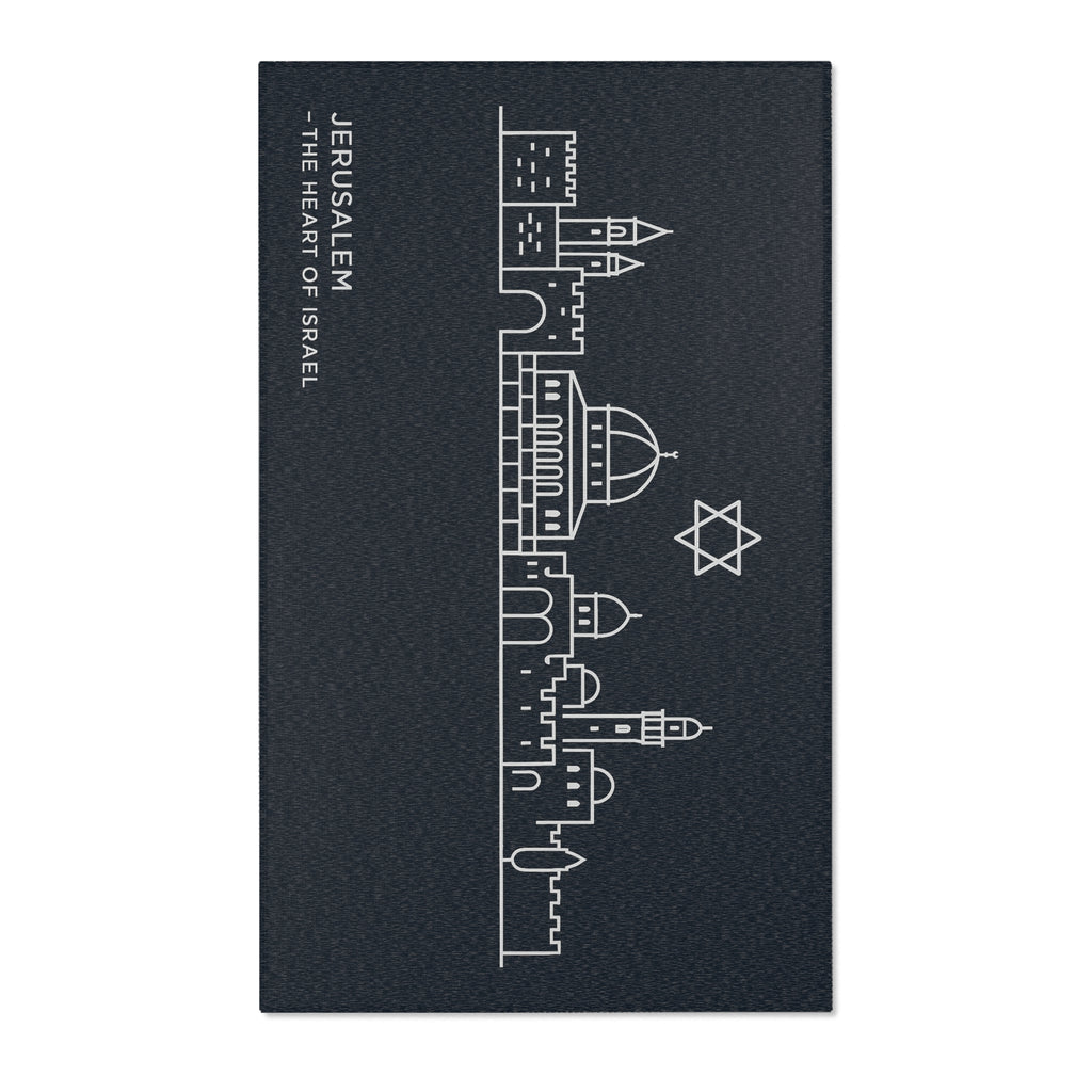 Jerusalem The Heart Of Israel Area Rugs - American Zionist