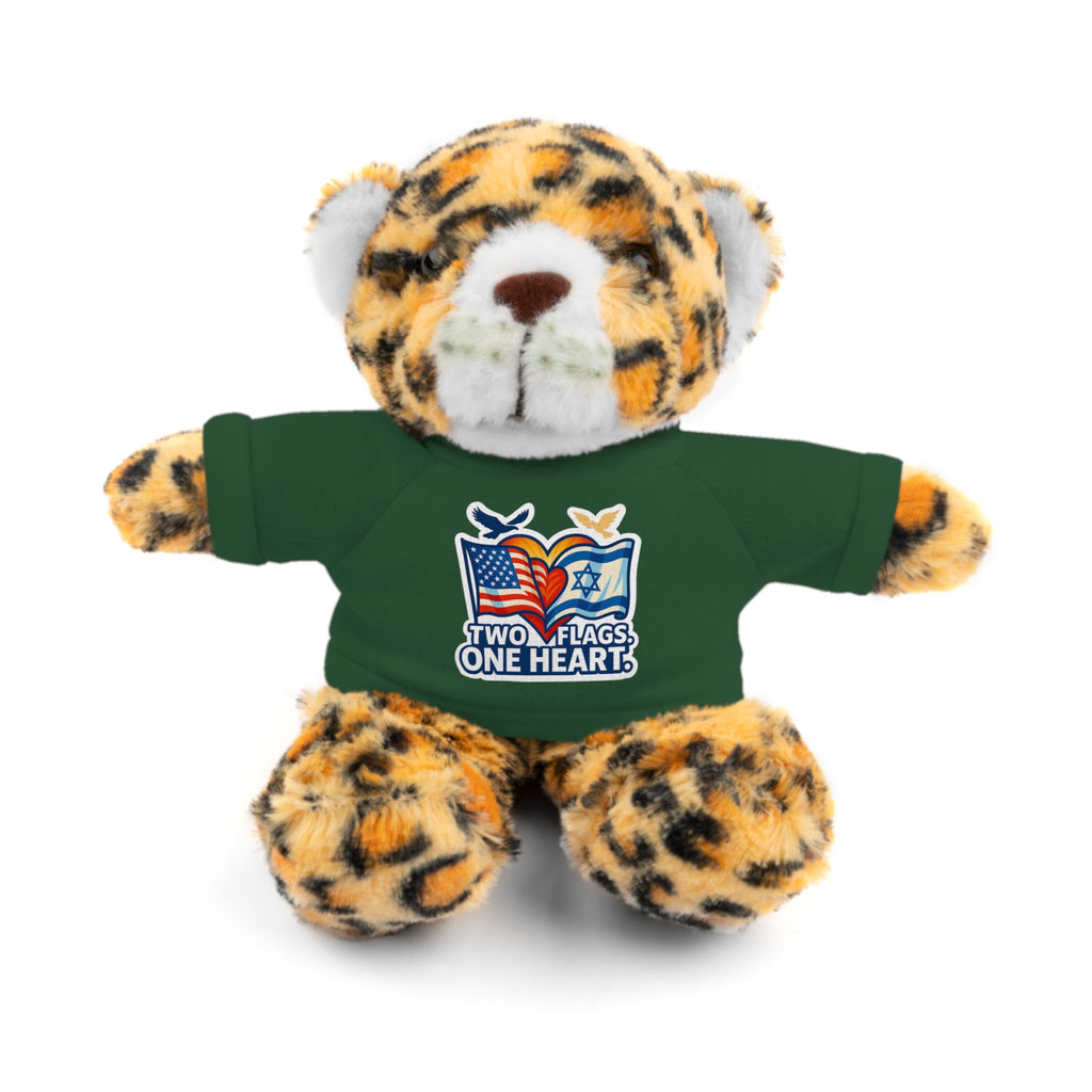Two Flags. One Heart Stuffed Animals with Tee - American Zionist