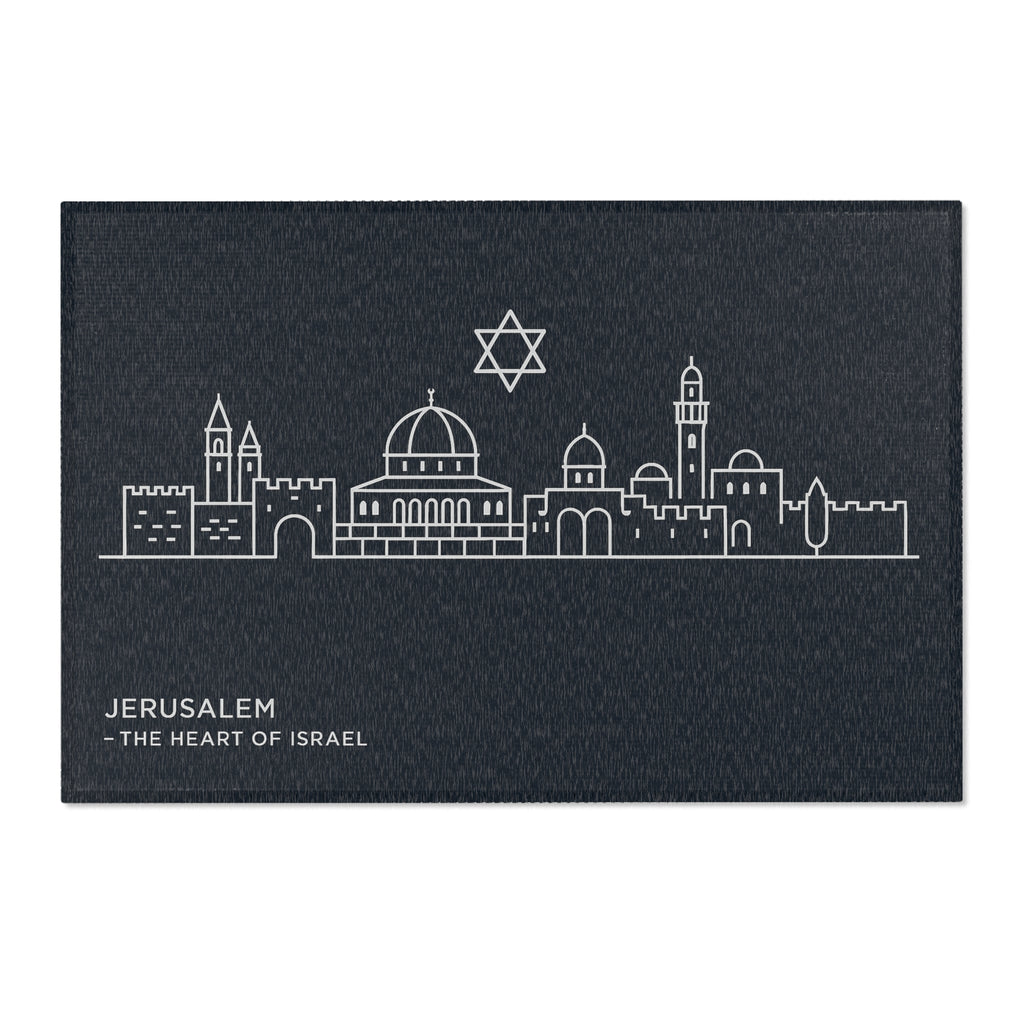 Jerusalem The Heart Of Israel Area Rugs - American Zionist