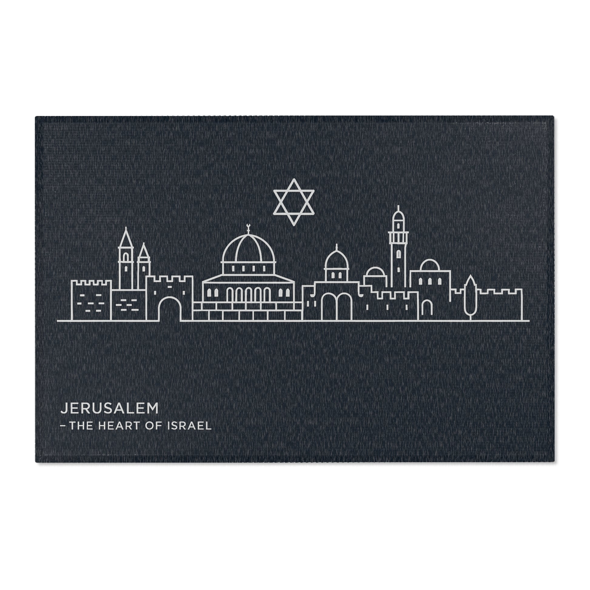 Jerusalem The Heart Of Israel Area Rugs - American Zionist