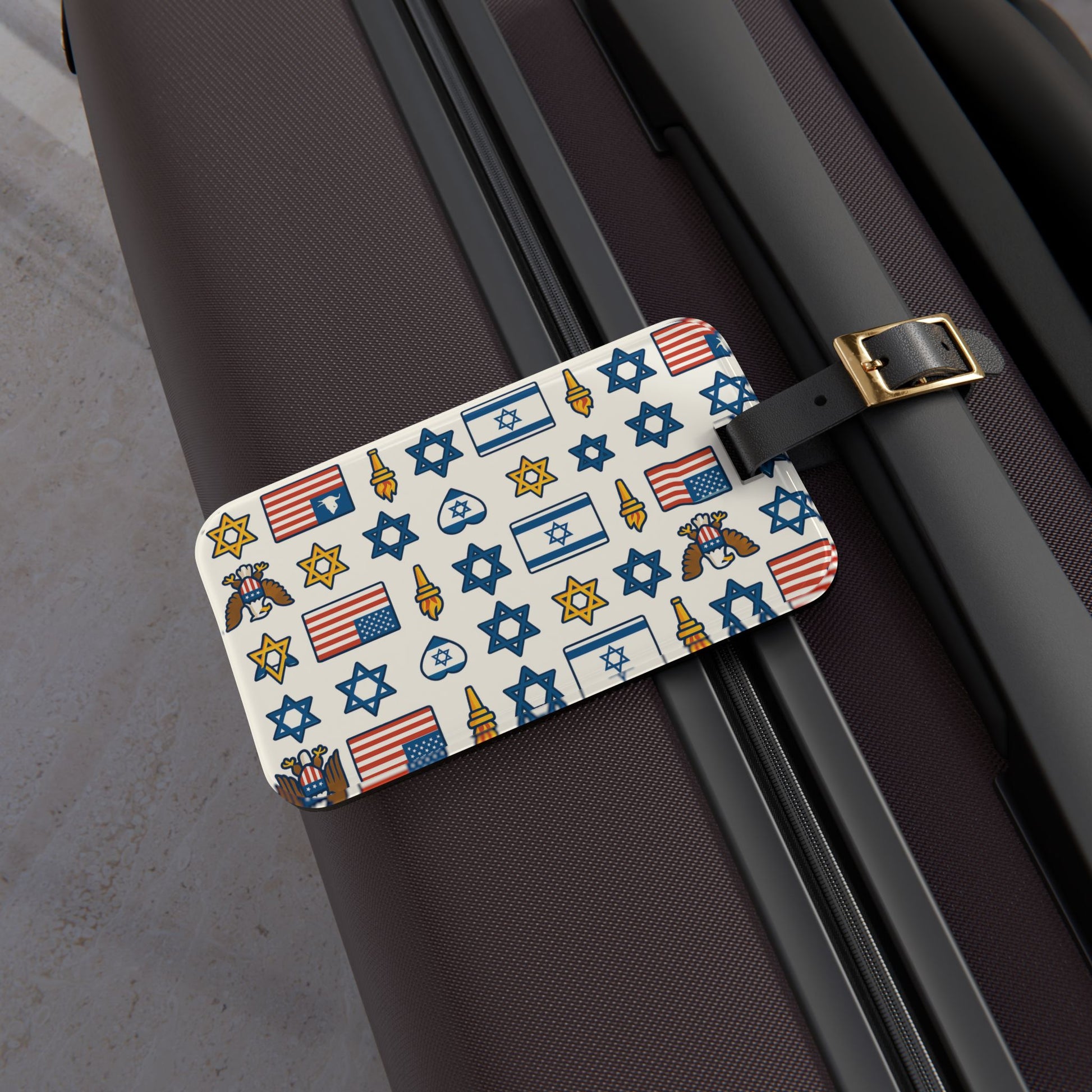 Symbols of Shared Freedom Luggage Tag - American Zionist