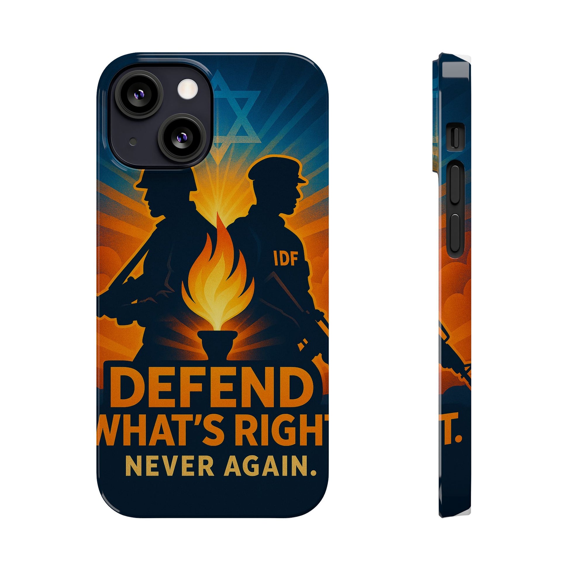 Defend What's Right Slim Phone Cases - American Zionist