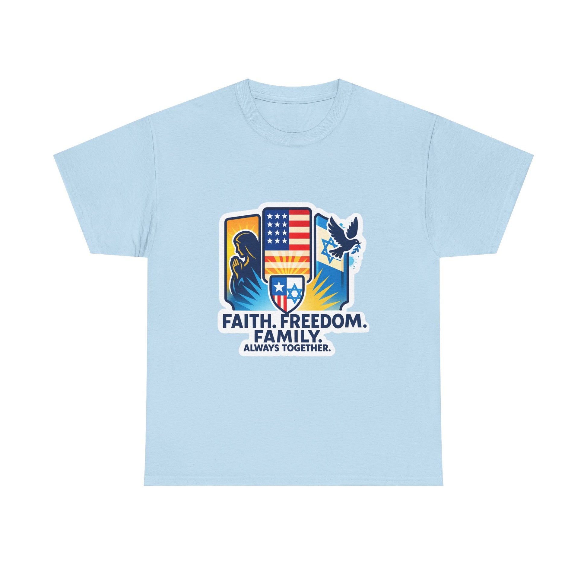 Shield Of Togetherness Unisex Heavy Cotton Tee - American Zionist