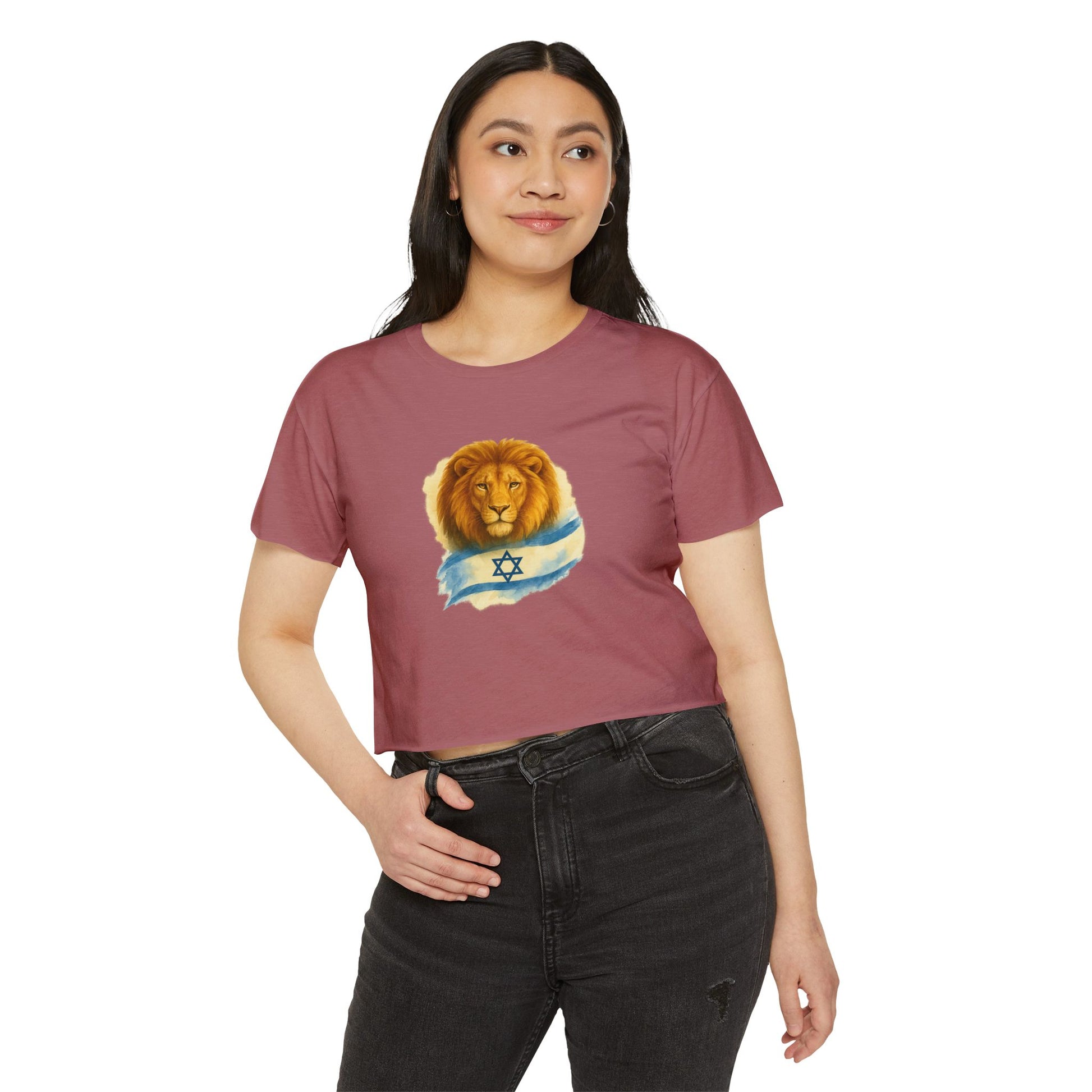 Lion Of Israel Women's Festival Crop Top - American Zionist