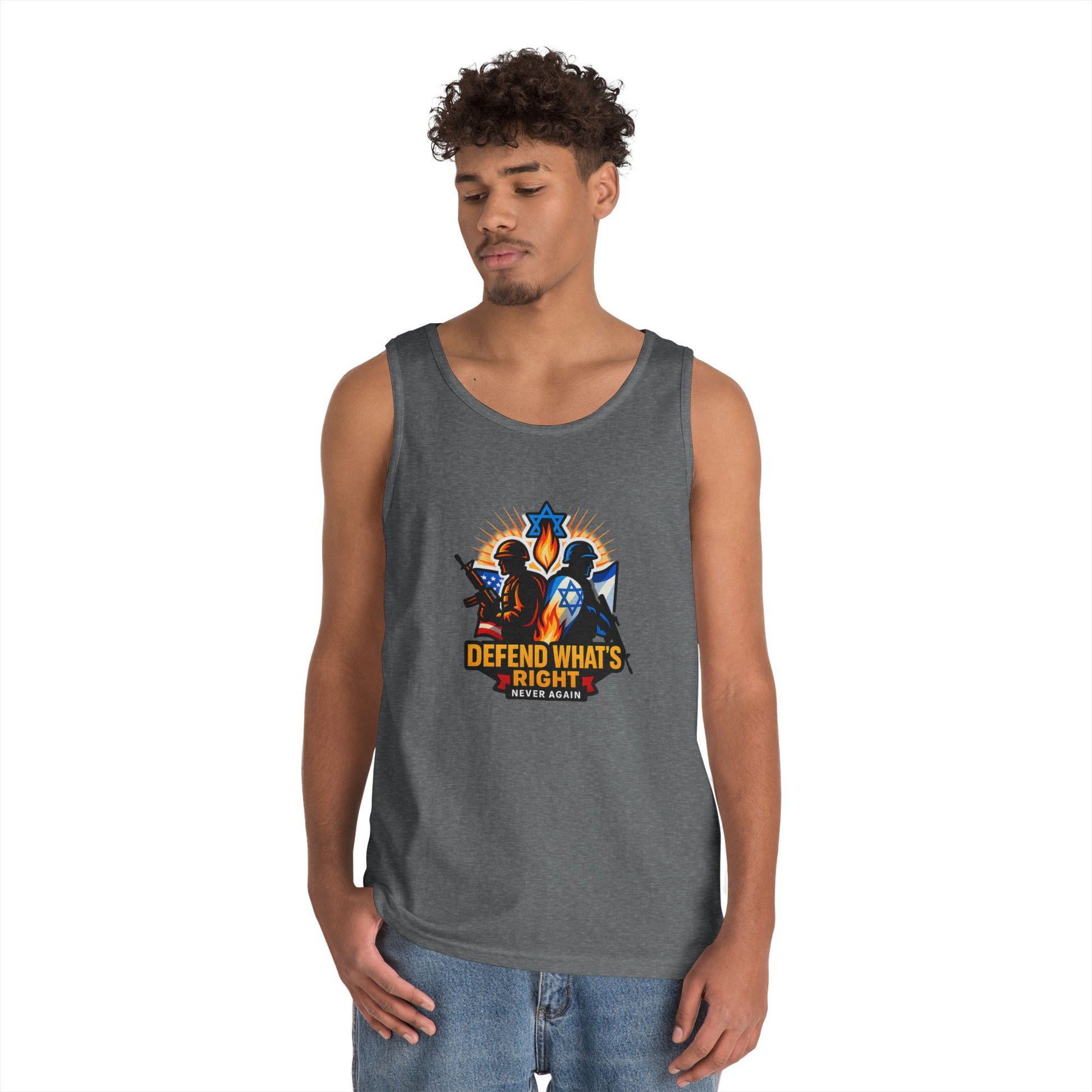 Defend Whats Right Unisex Heavy Cotton Tank Top - American Zionist