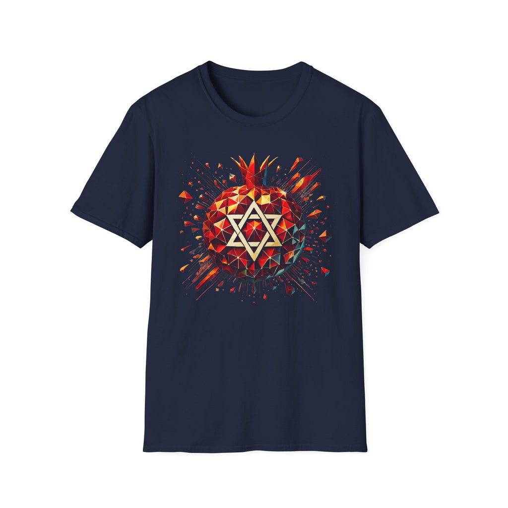 Pomegranate Star of David Unisex Softstyle T-Shirt - American Zionist