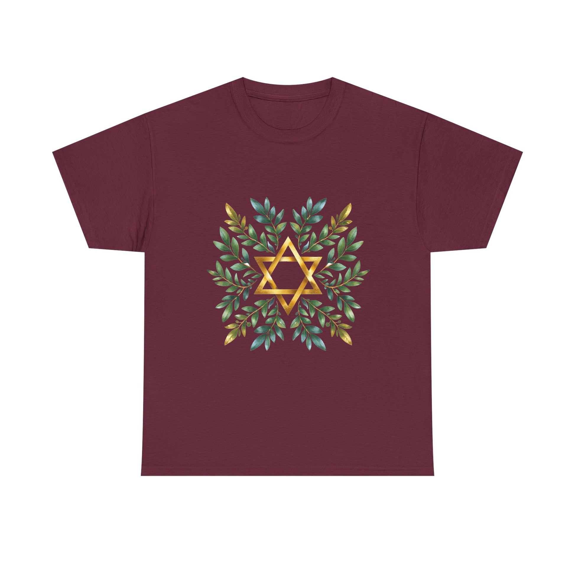 Star of David Wreath Unisex Heavy Cotton Tee - American Zionist