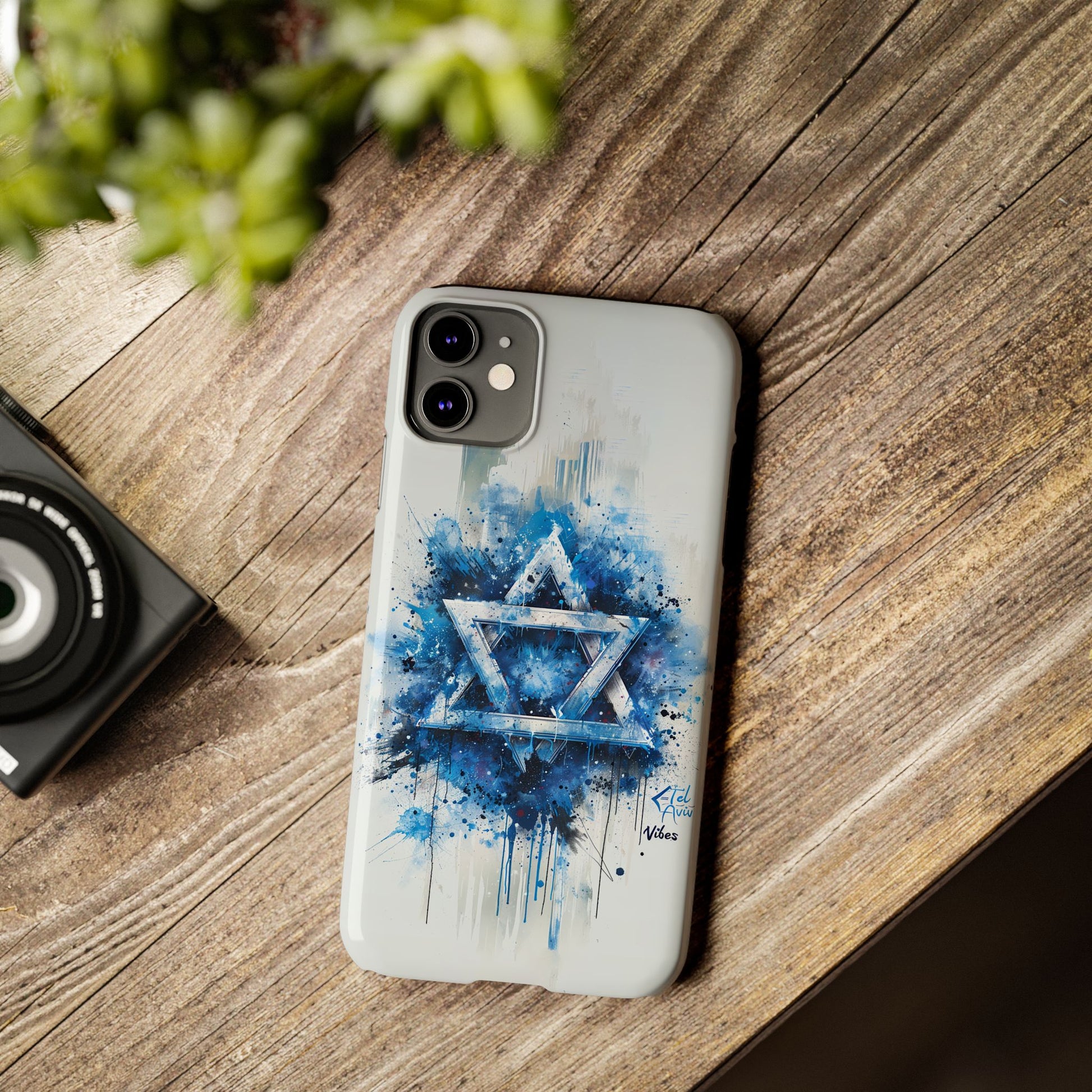 Graffiti Star of David Slim Phone Cases - American Zionist