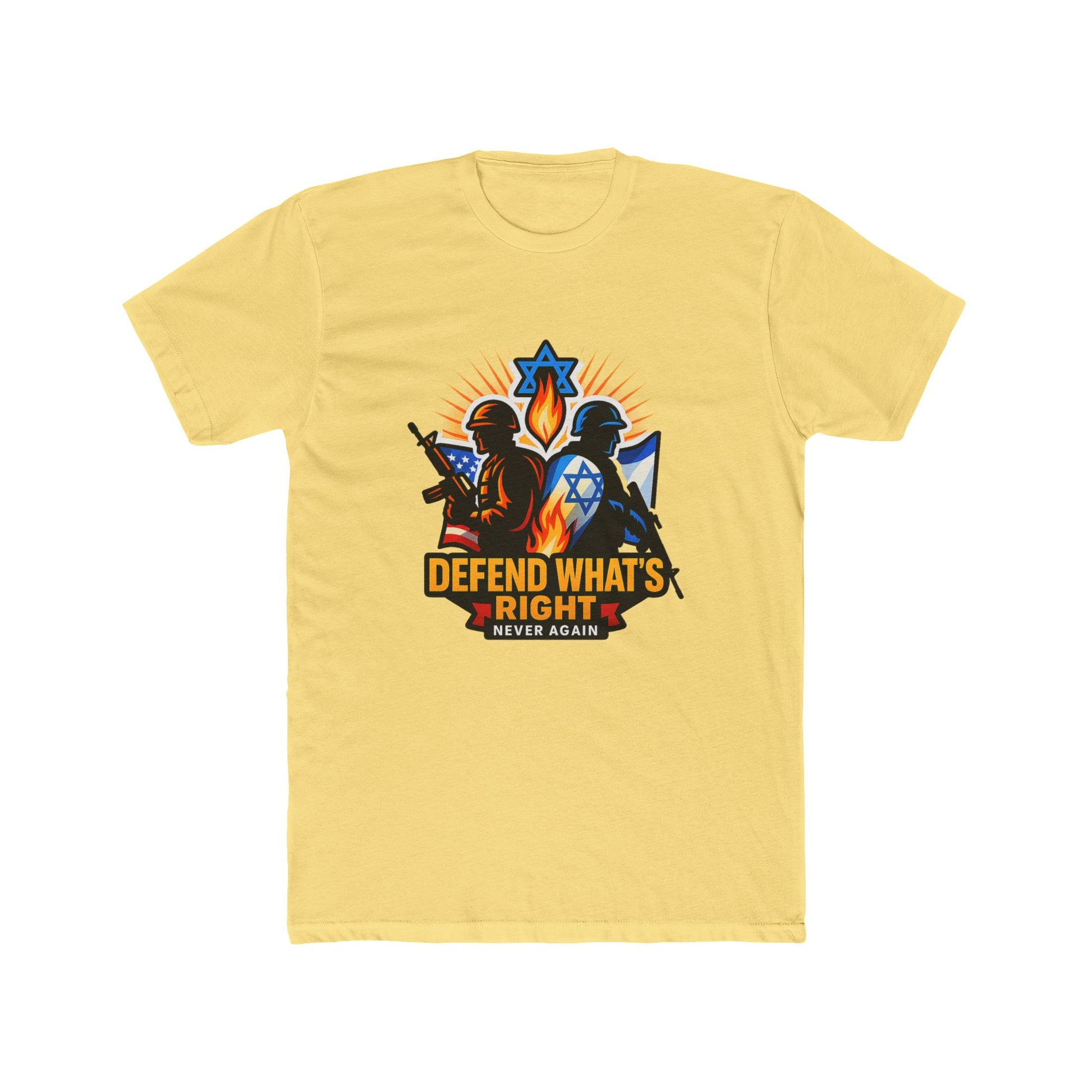 Defend Whats Right Unisex Cotton Crew Tee - American Zionist