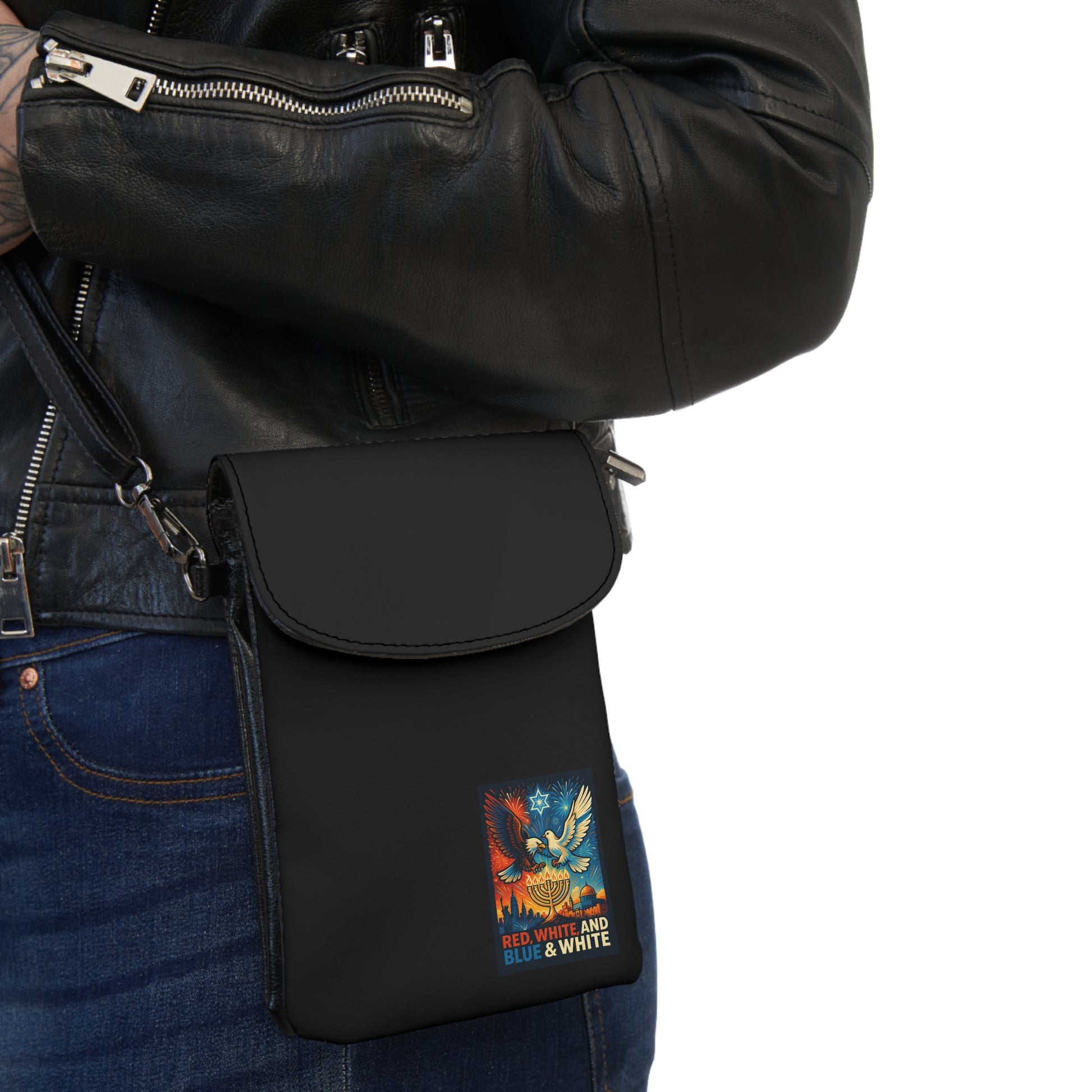 Red White and Blue Small Cell Phone Wallet - American Zionist