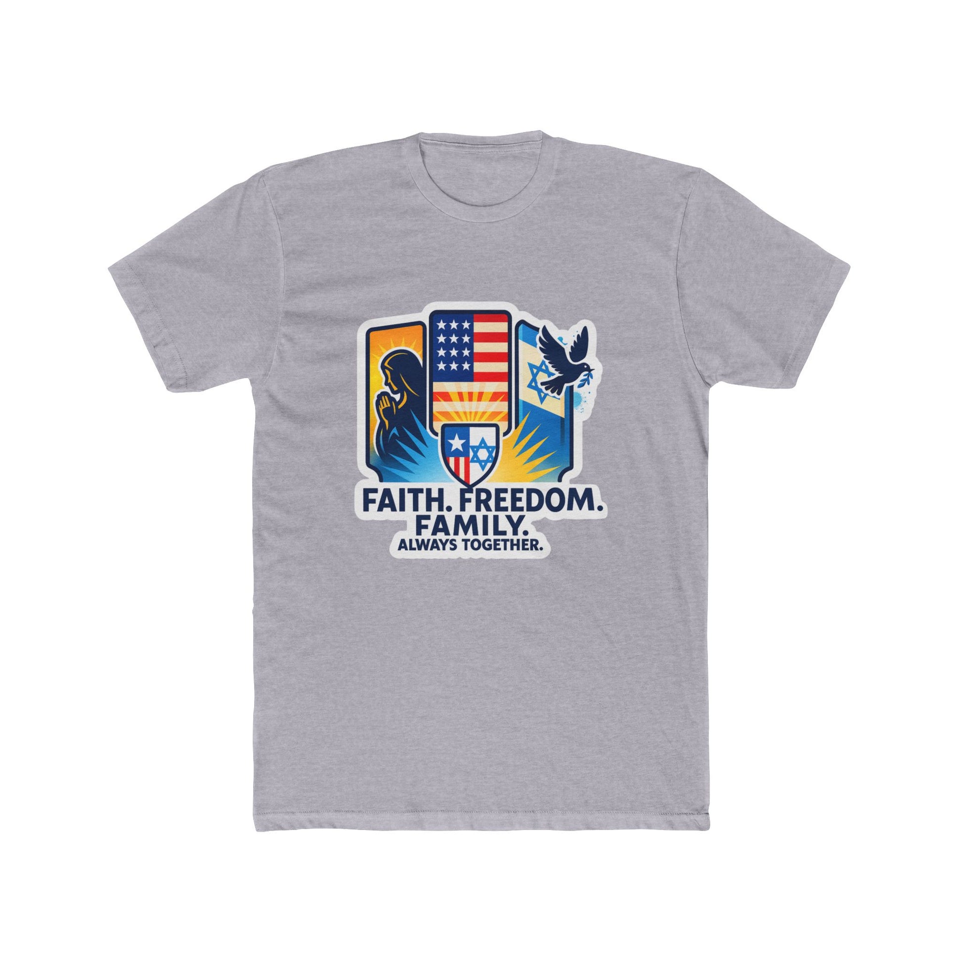 Faith Freedom Family Unisex Cotton Crew Tee - American Zionist