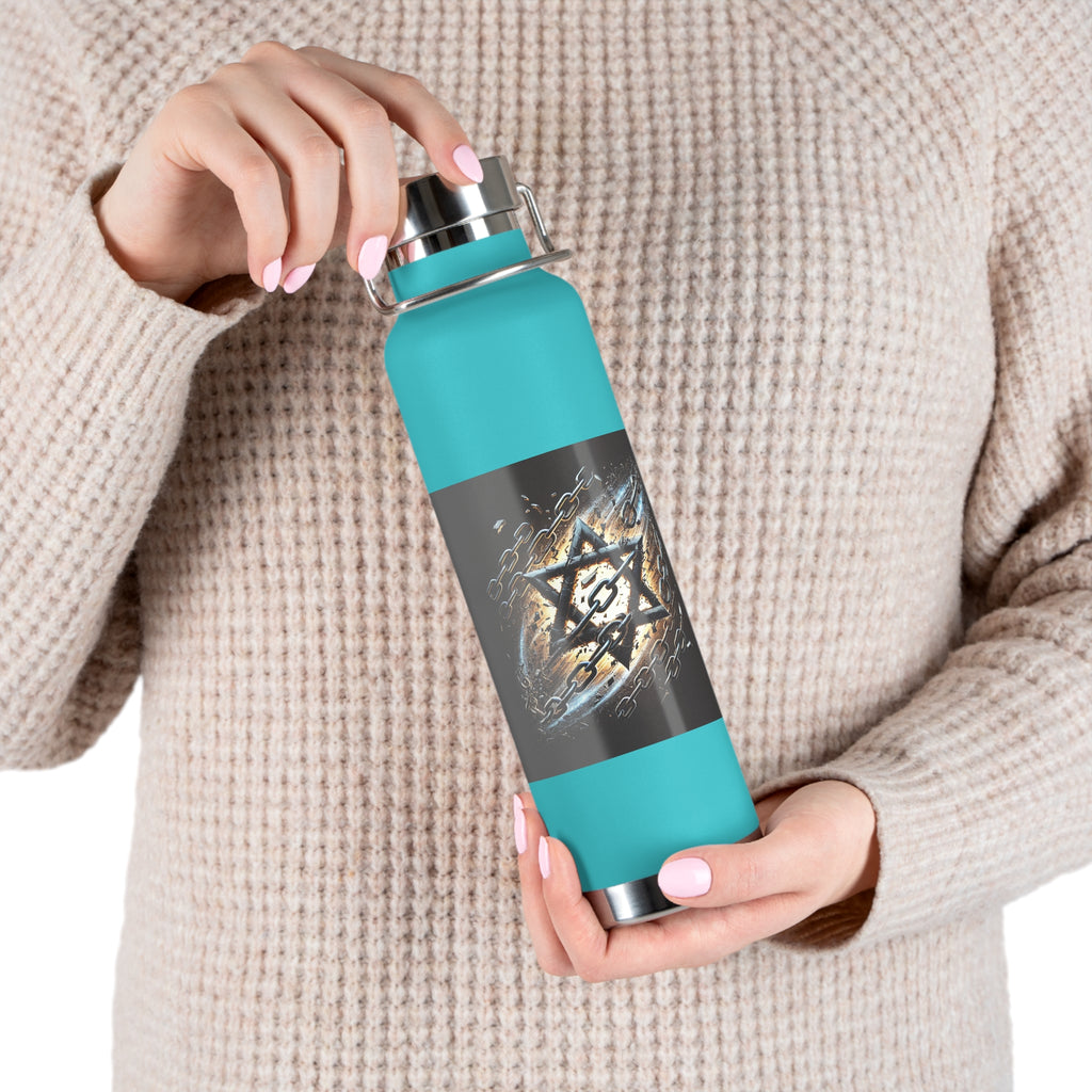 Galaxy Star of David Copper Vacuum Insulated Bottle, 22oz - American Zionist