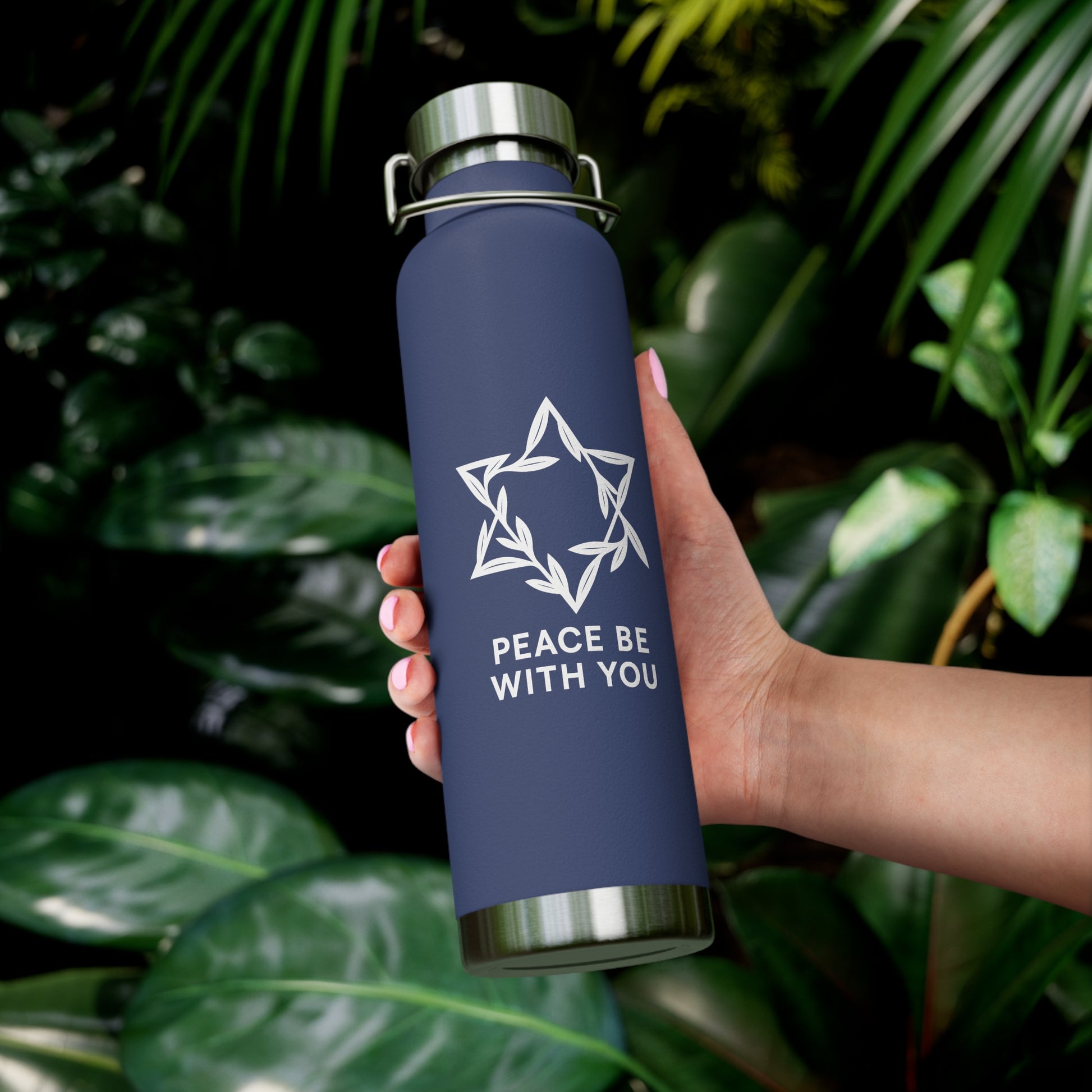 Peacewoven Star Copper Vacuum Insulated Bottle, 22oz - American Zionist
